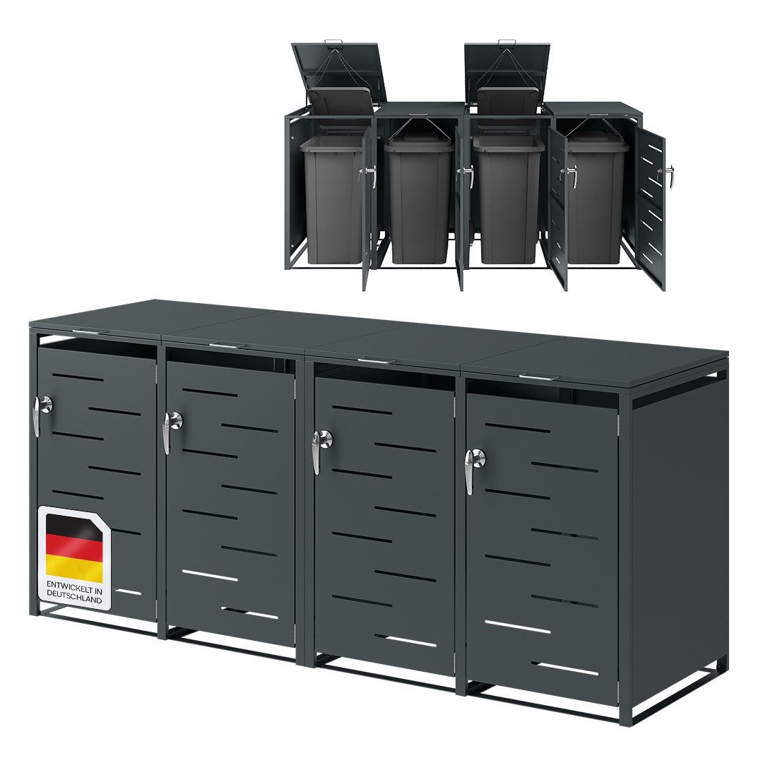 STEELSØN Mülltonnenbox Diorus, aus verzinktem Stahl, günstig online kaufen