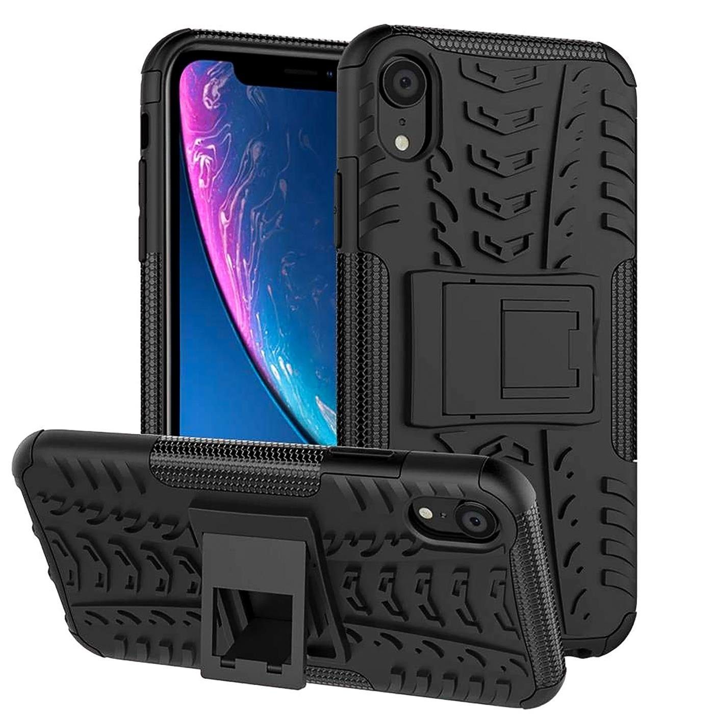 CoolGadget Handyhülle Outdoor Case Hybrid Cover für Apple iPhone XR 6,1 Zoll, Schutzhülle extrem robust Handy Case für iPhone XR Hülle