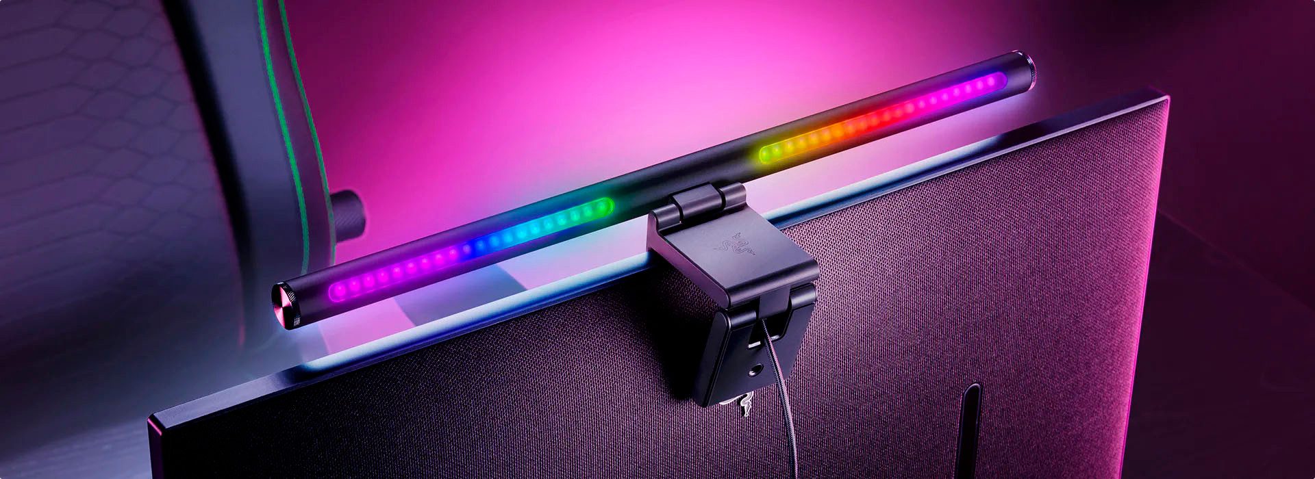 RAZER Teichleuchte Aether Monitor Light Bar, Ein-/Ausschalter, Farbsteuerung, RGB, LED fest integriert