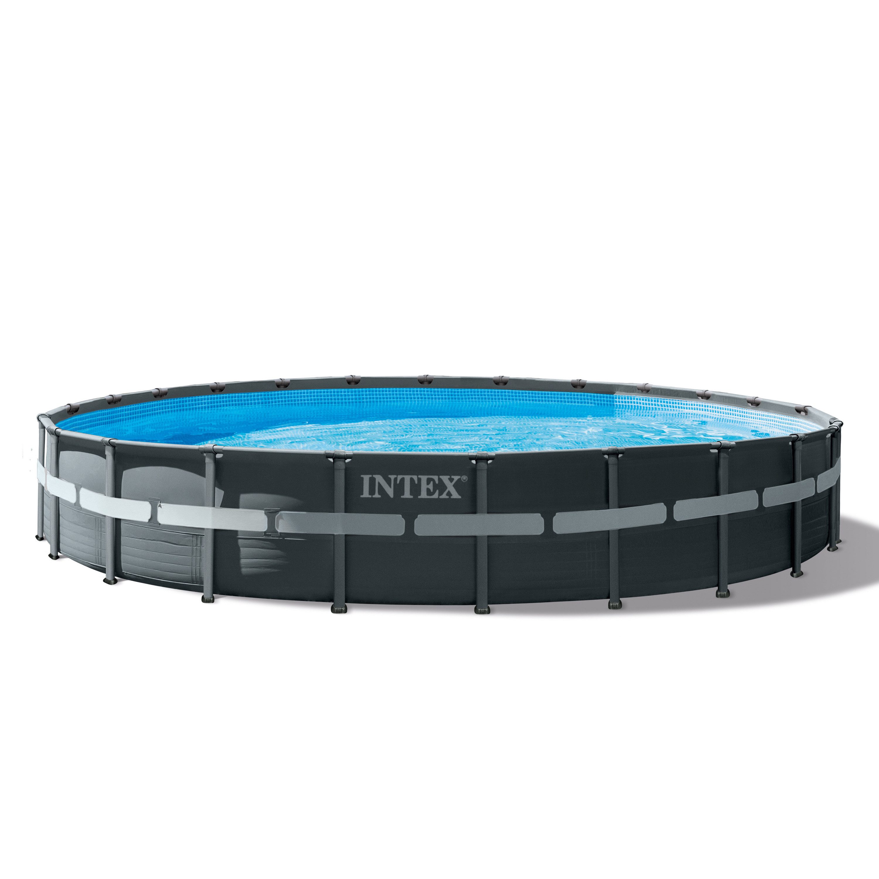Intex Pool 26340GS Ultra XTR 732x132cm, inkl. Filterpumpe, Leiter, Bodenplane & Abeckplane