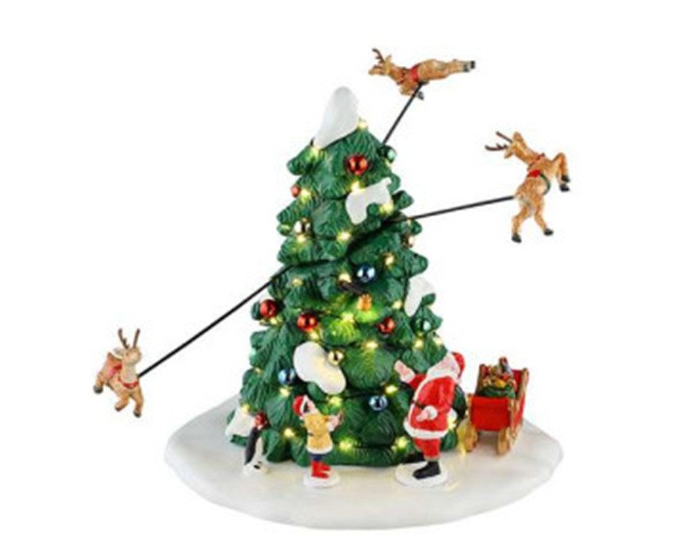 LeMax Winterlandschaft LEMAX 54455 – Rentier-Rennen (Reindeer Race)