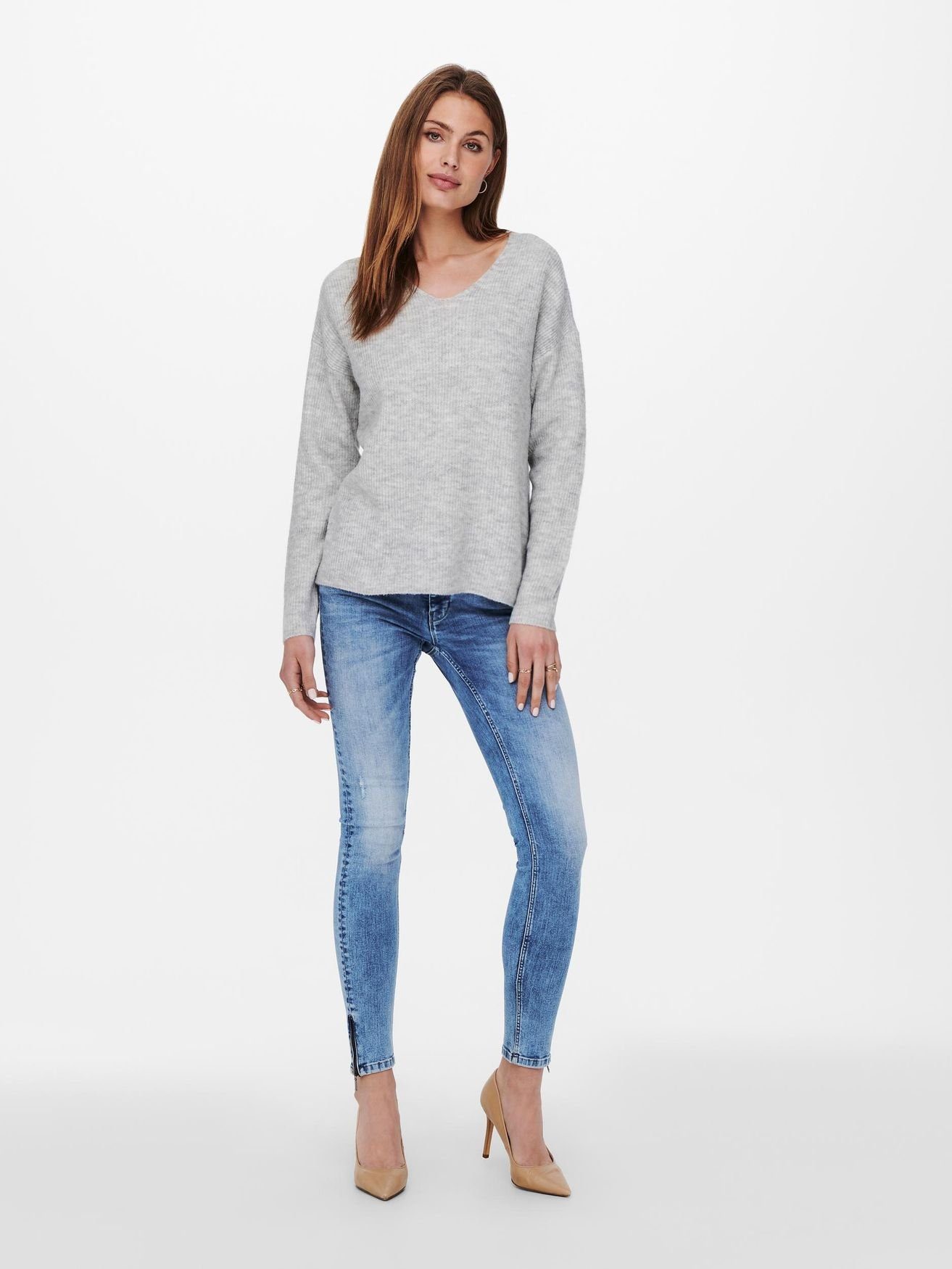 ONLY Strickpullover ONLCAMILLA V-NECK L/S PULLOVER KNT NOOS günstig online kaufen