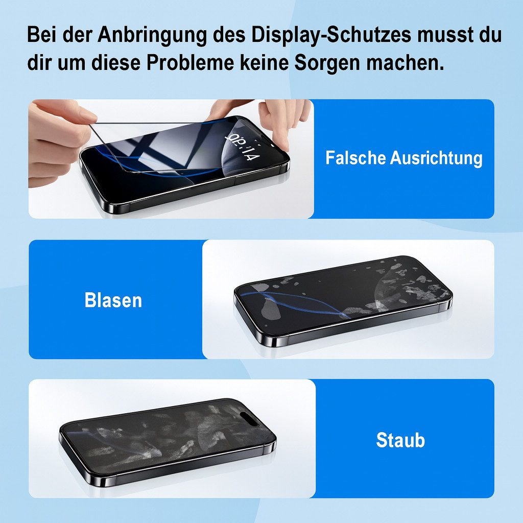 Mycotech Displayschutzfolie Panzerfolie Schutzglas Blickschutz für iPhone 15 Pro Max – Bild 4 von 5