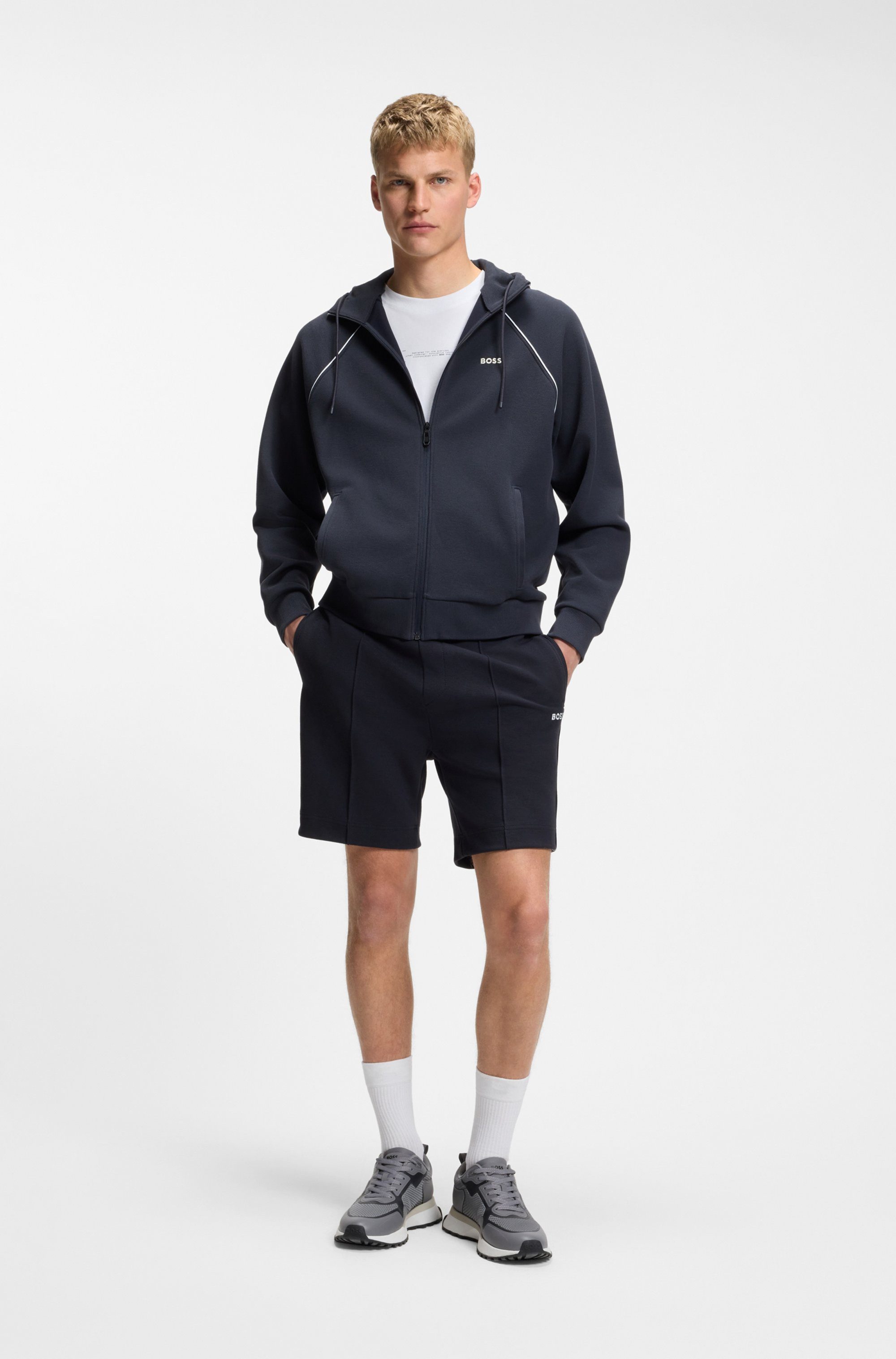 BOSS GREEN Shorts Join Headlo Piqué-Qualität mit Paspeln