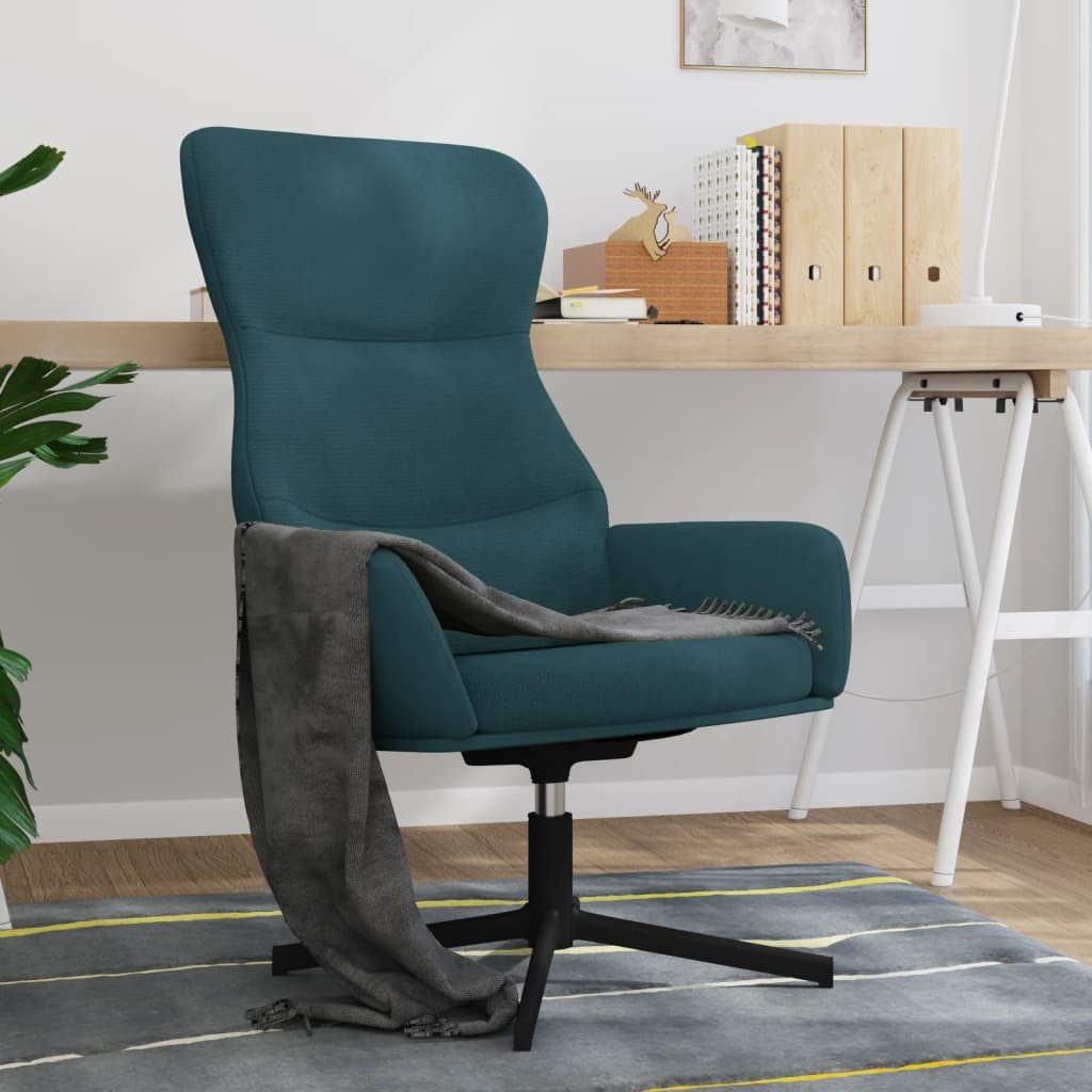 vidaXL Relaxsessel, Relaxsessel Blau Samt