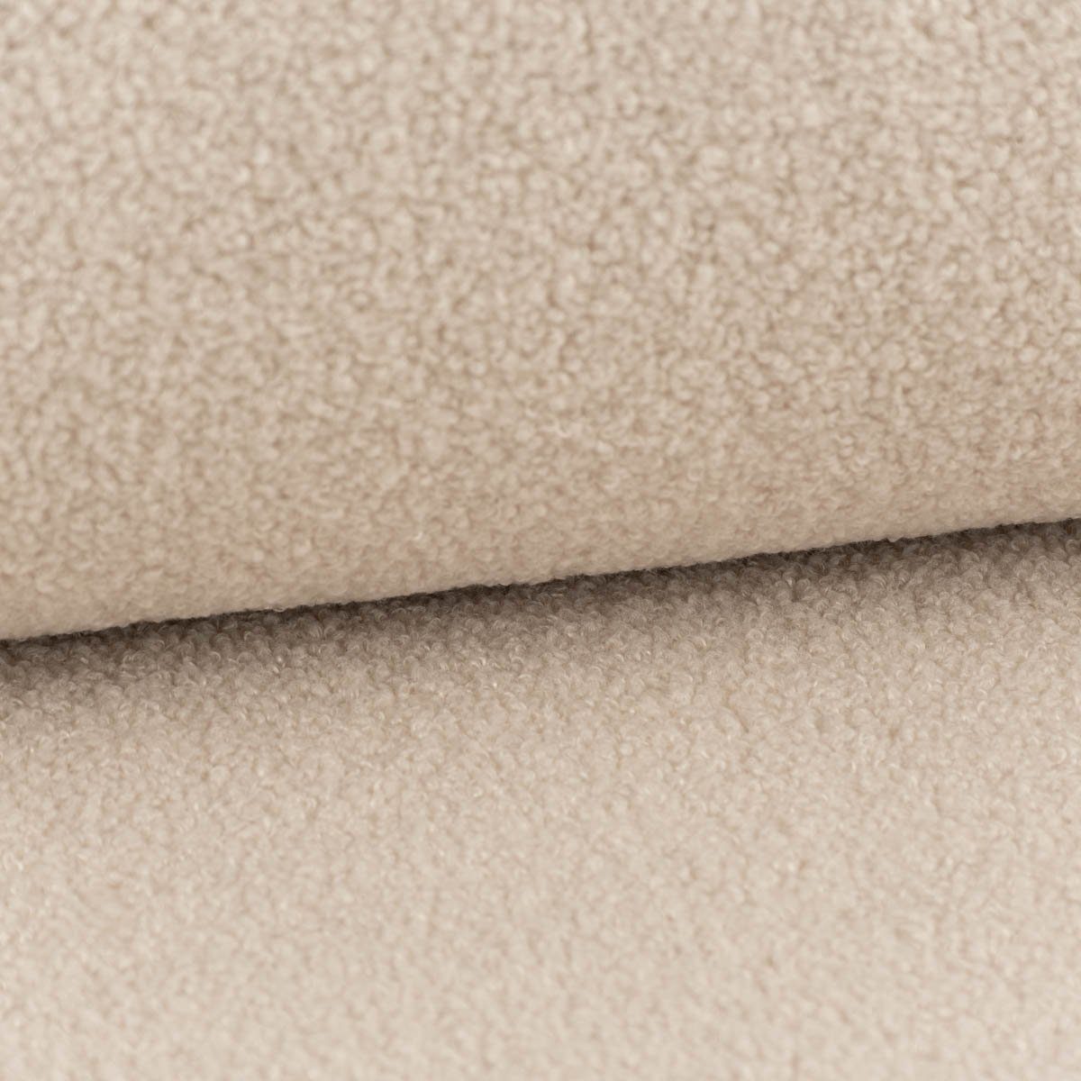 SCHÖNER LEBEN. Stoff Boucle Stoff Teddystoff Kunstfell Teddy Fur uni beige-sand 1,5m Breite