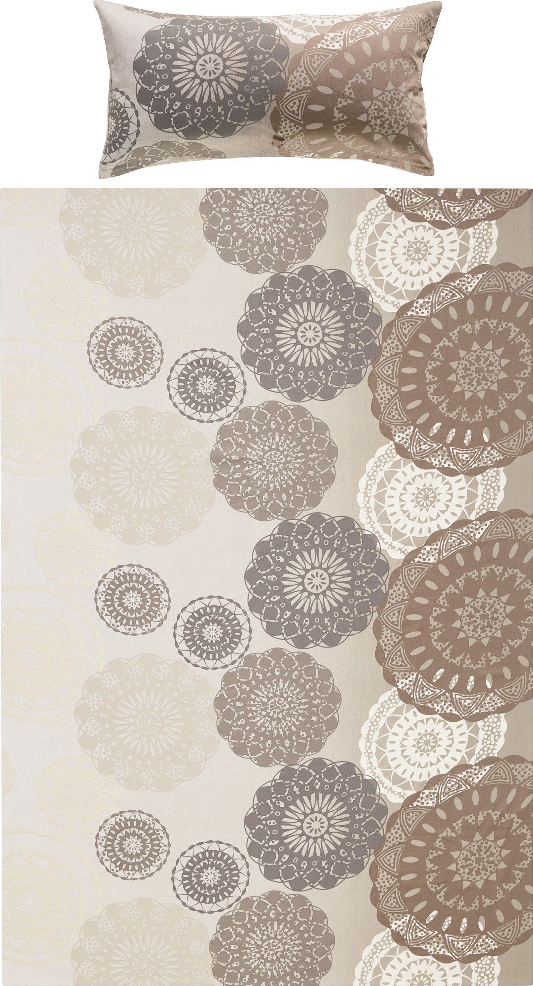 Erwin Müller Bettwäsche Bettwäsche, Mako-Satin, Mako-Satin Kreise/Ornamente