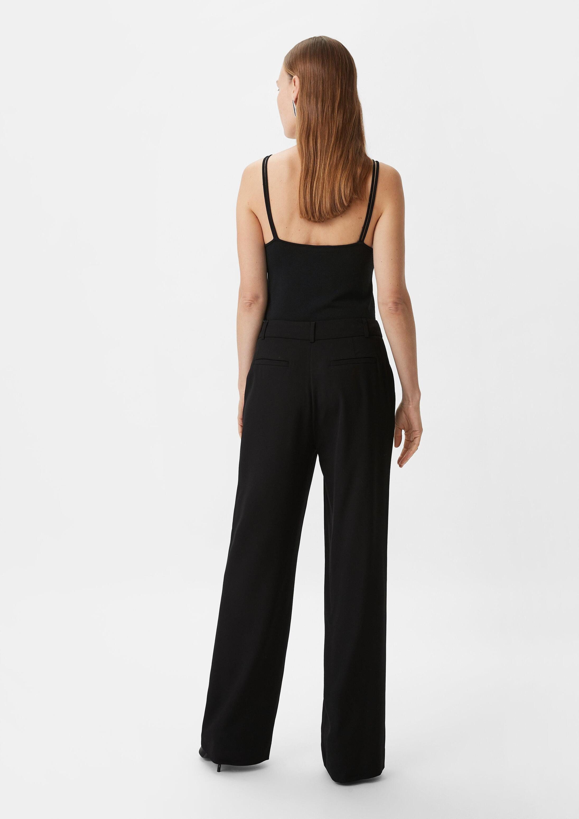 comma Rundhalspullover Strickpullunder Stricktop mit transparentem V-Ausschnitt