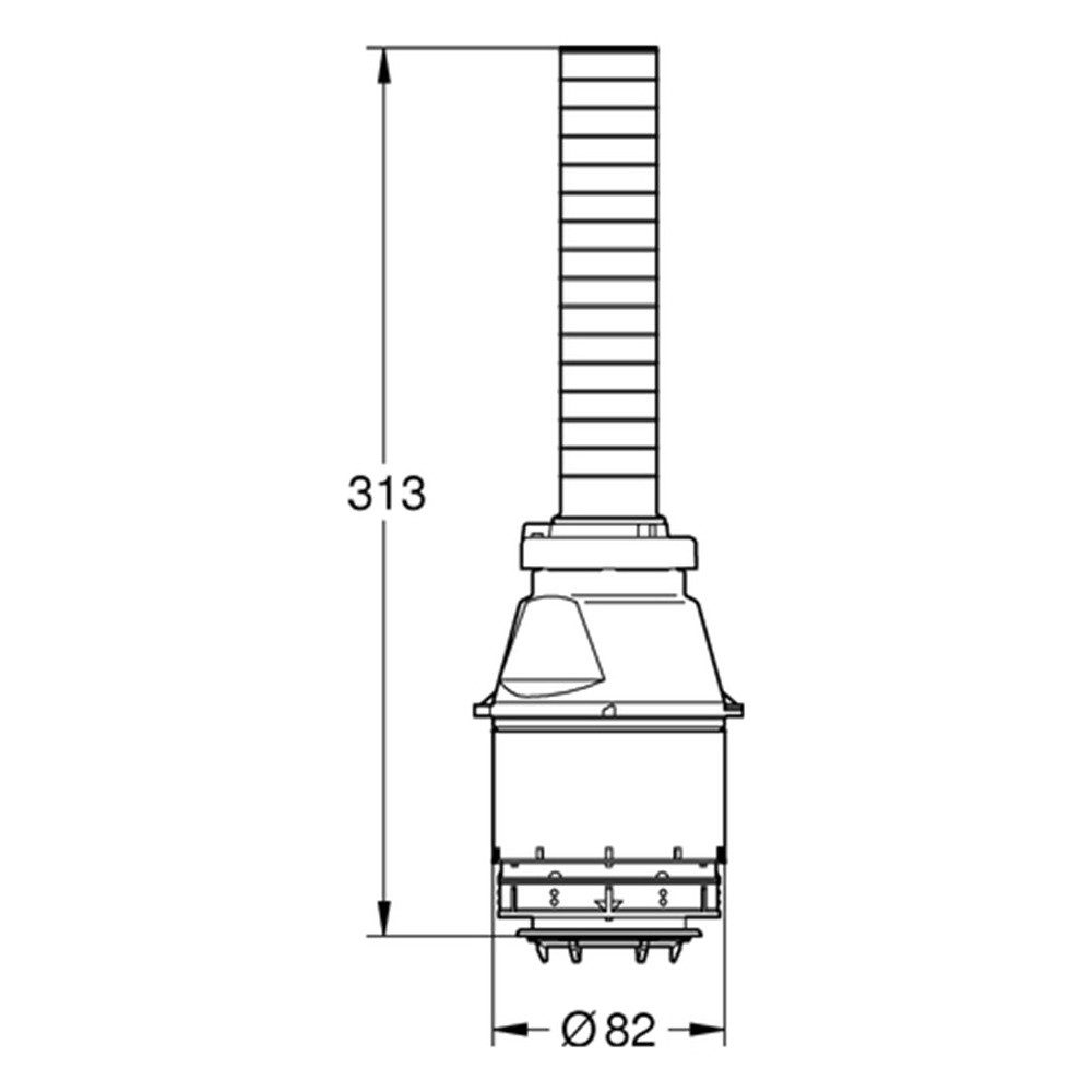 Grohe Ablaufventil GROHE Servo-Ablaufventil 43486 unterbrechbar für Wandeinbau, 1-tlg.