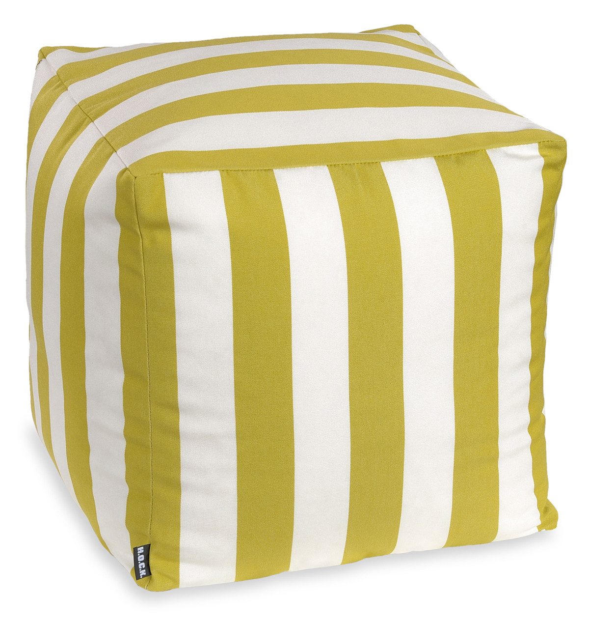 H.O.C.K. Sitzhocker H.O.C.K. Classic Streifen Outdoor Bean Cube Pouf 40x40x40cm Farben, Hocker, Sitzhocker, Pouf Hocker, Barhocker - wetterfest, vielseitig