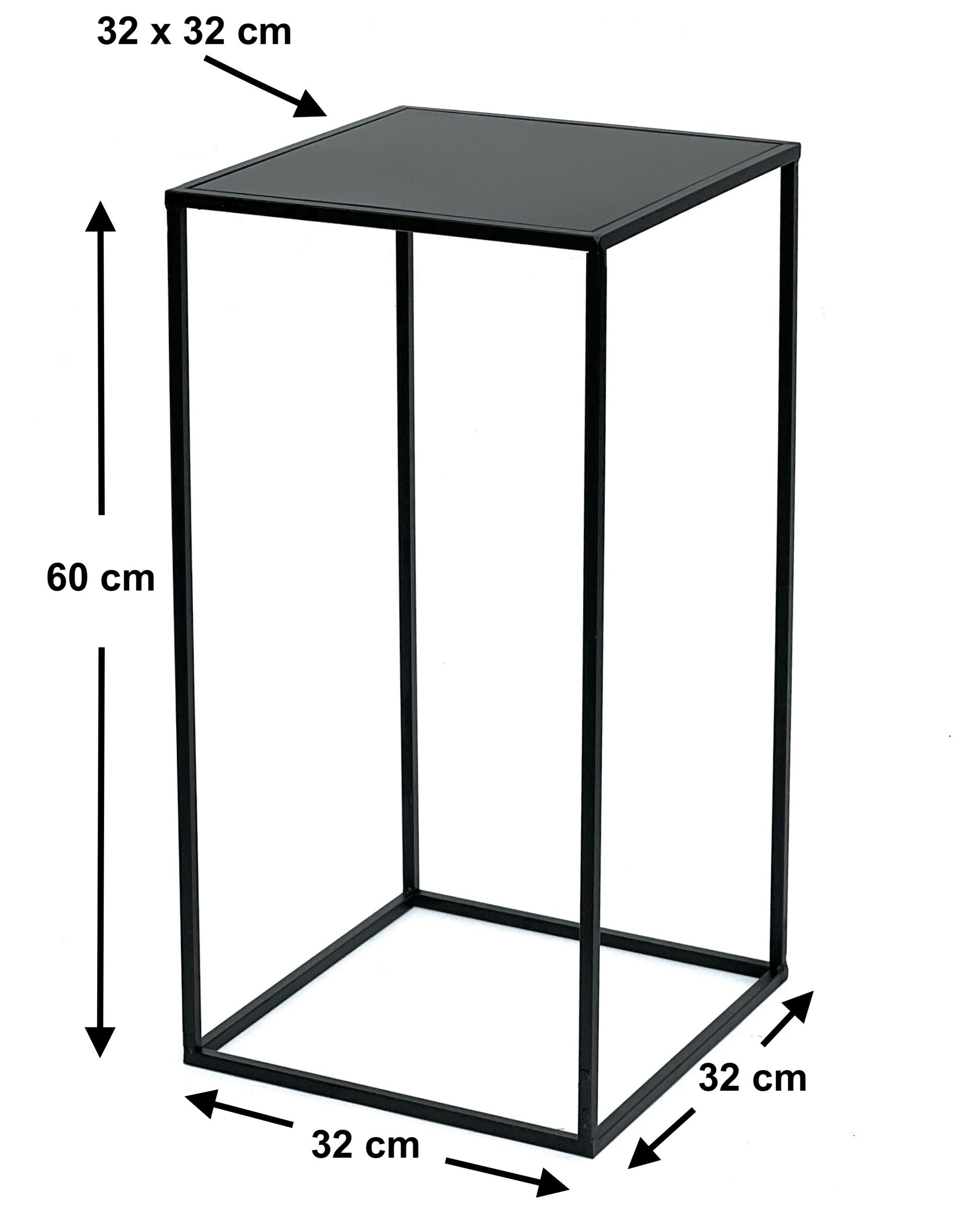 DanDiBo Blumenhocker Metall Schwarz Eckig 60-50 cm Blumenhocker günstig online kaufen