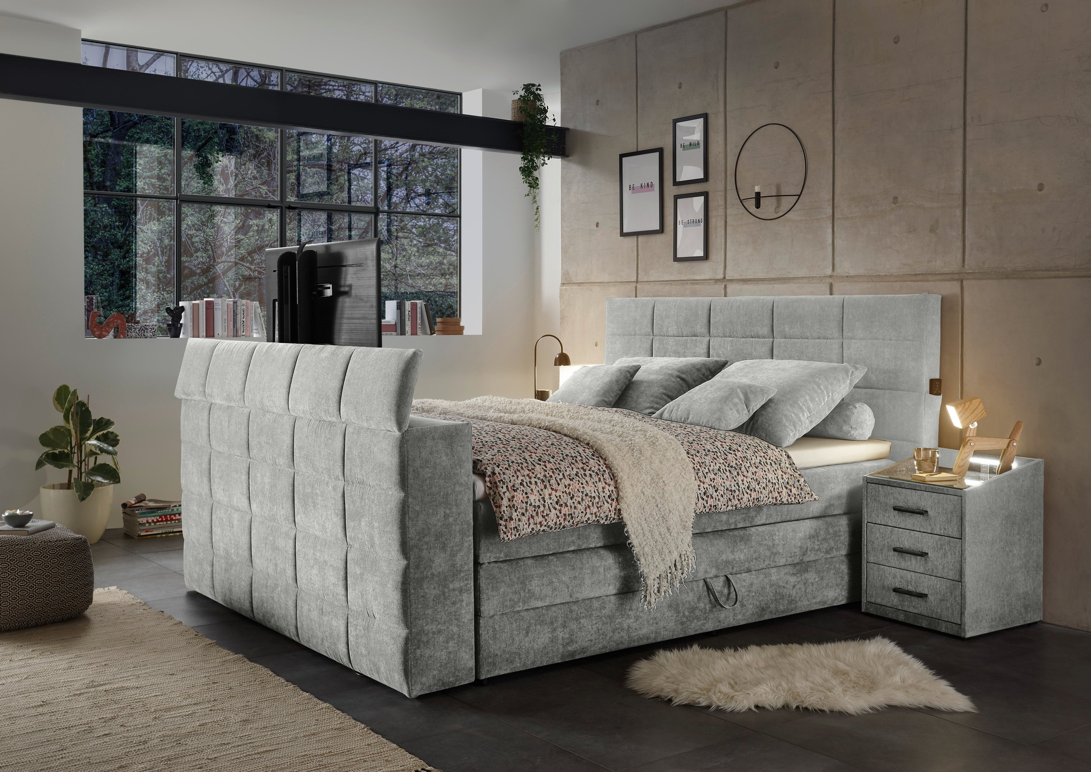 ED EXCITING DESIGN Boxspringbett Denver, inkl. günstig online kaufen
