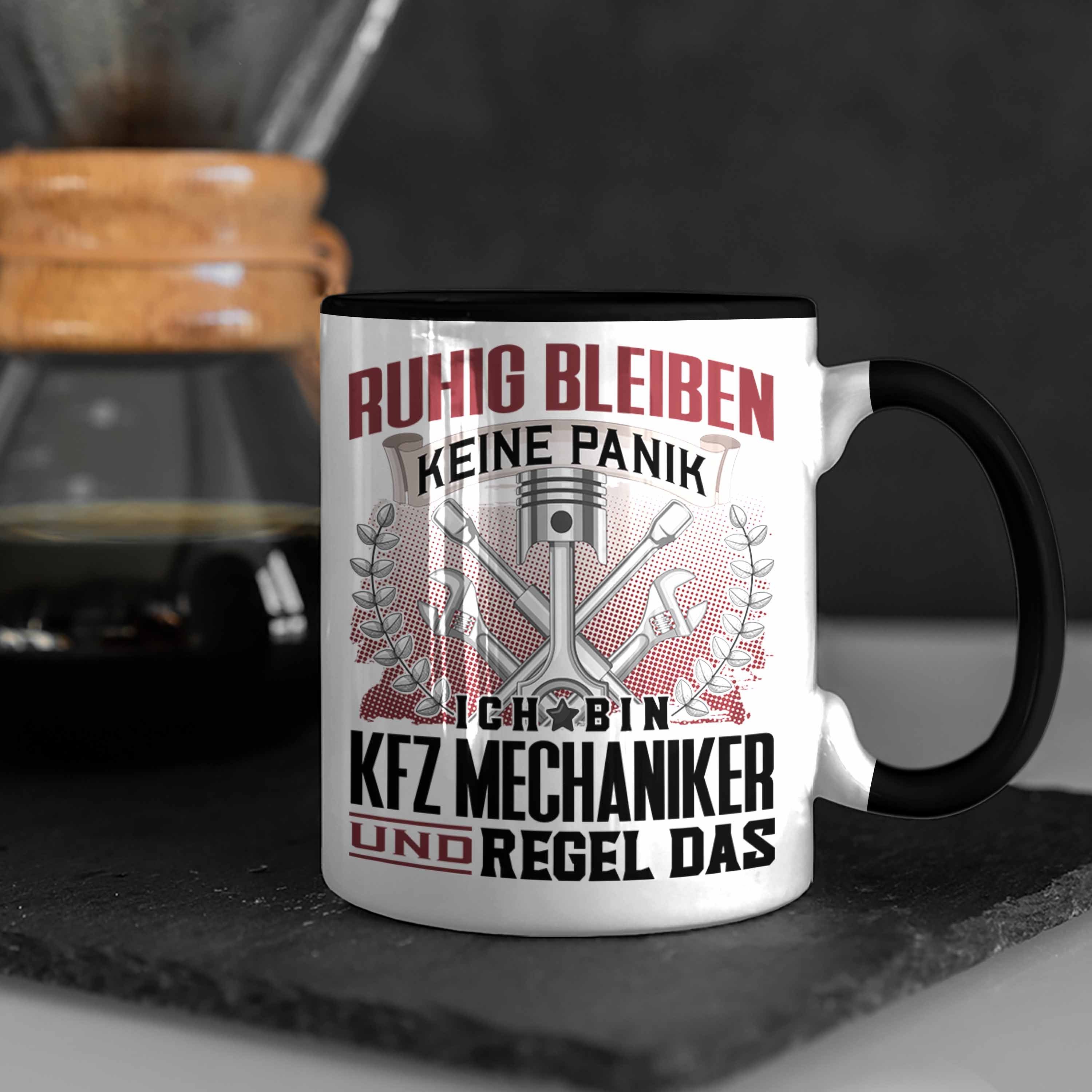 Trendation Tasse KFZ Mechaniker Lustiger Ruhi Trendation Spruch Männer Tasse Geschenk Schwarz -