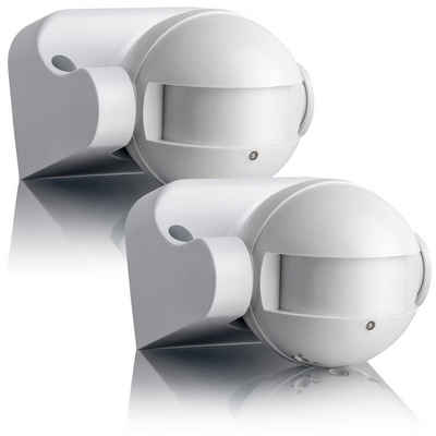 SEBSON Bewegungsmelder Bewegungsmelder Aussen IP54 Aufputz einstellbar LED geeignet - 2er Set