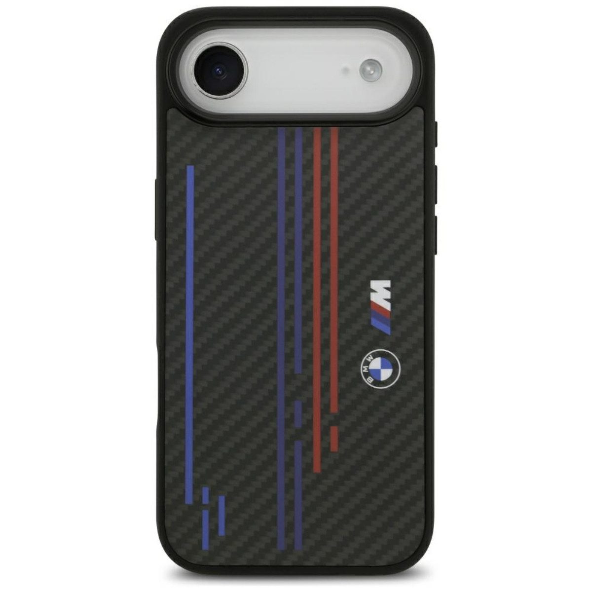 BMW Handyhülle M Kevlar Carbon-Design Case Logo kompatibel mit iPhone Air – Schwarz 6,1, BMW M Edition Hülle mit Kevlarstruktur und Logo
