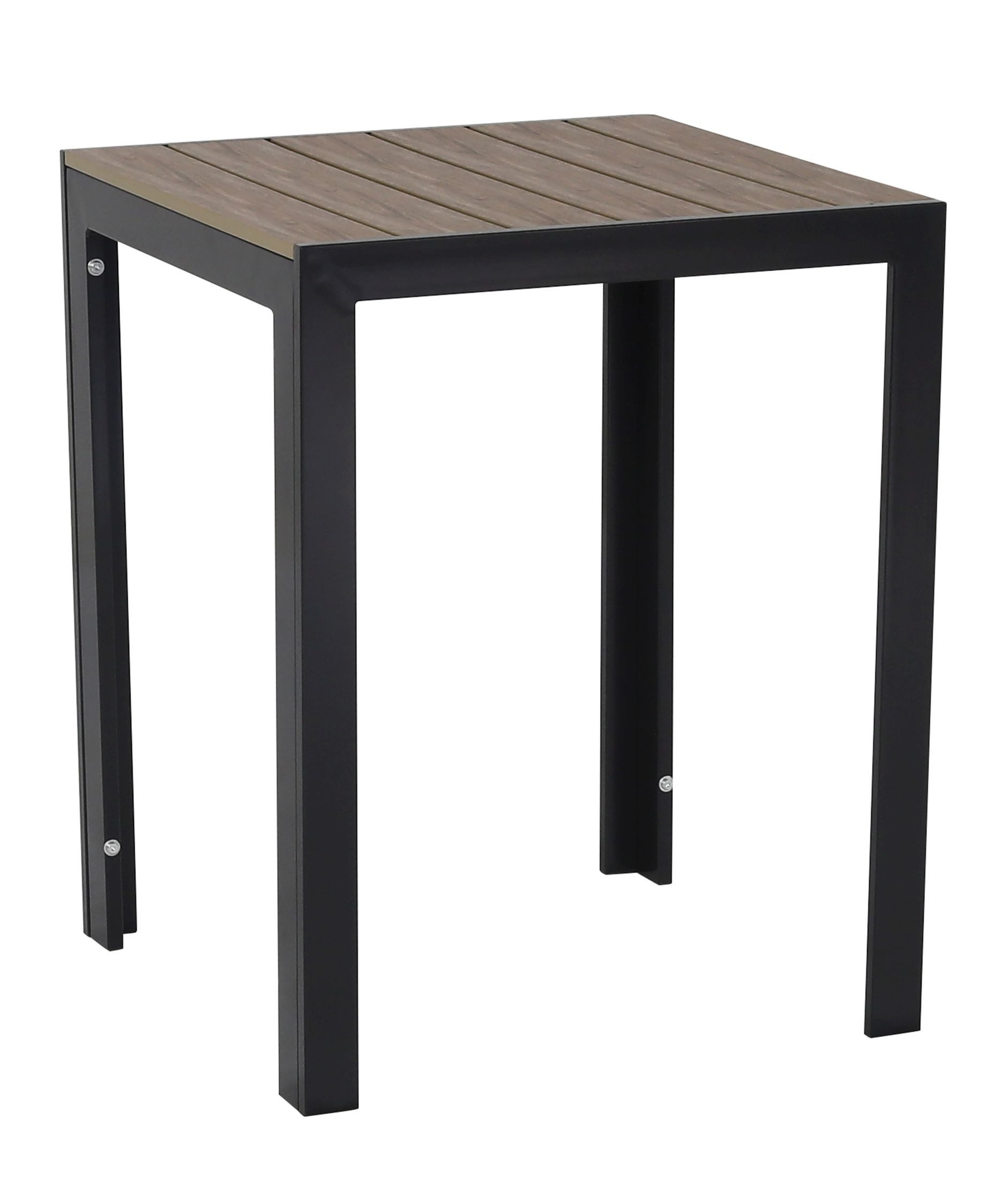 Gardissimo Gartentisch Alma quadratisch anthrazit, 60 x 60 cm Balkontisch (Spar-Set, 1-St., 1 Esstisch), Holz-Look / Aluminium / wetterfest / pflegeleicht