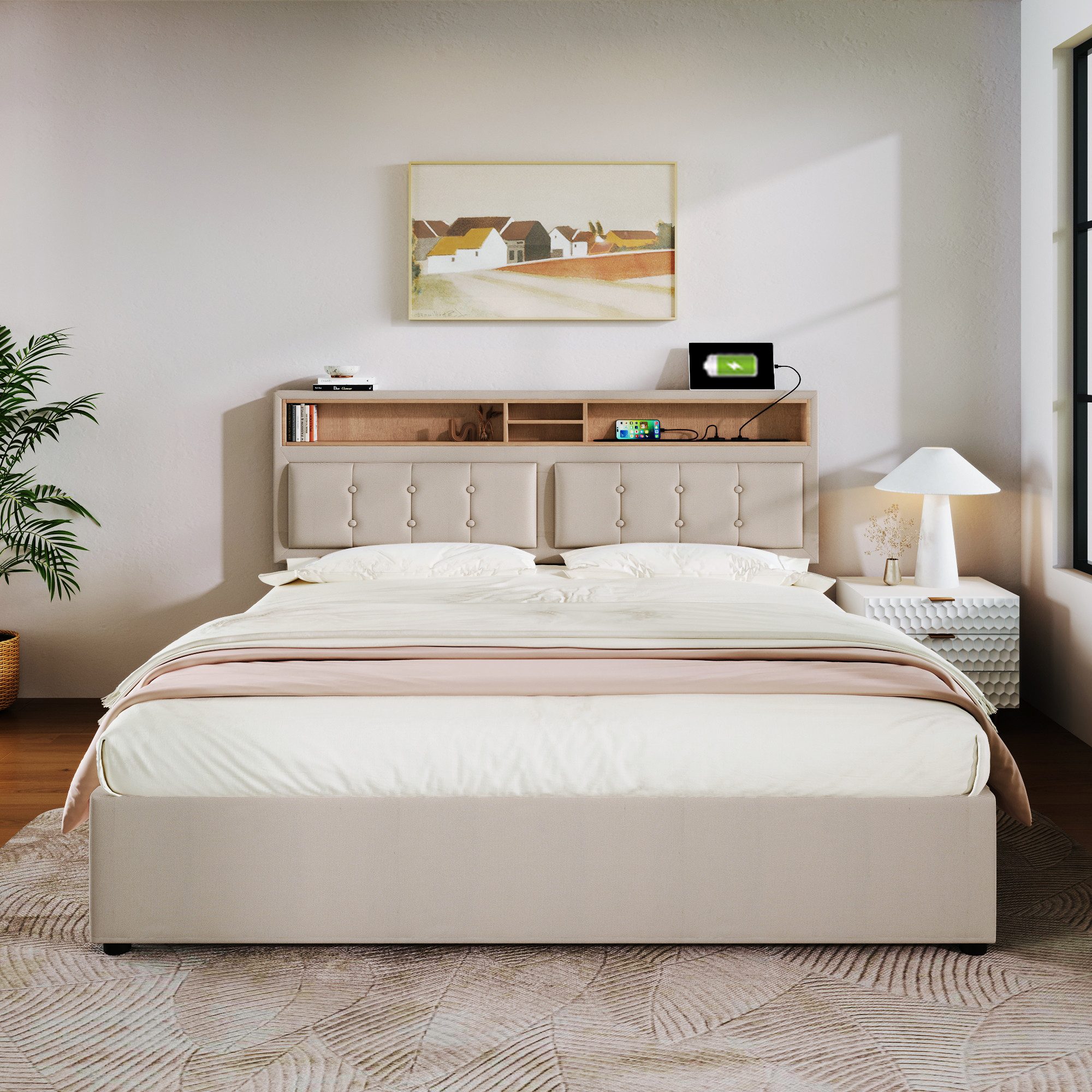 STILVORA Polsterbett 160x200 Bett Jugendbett mit günstig online kaufen