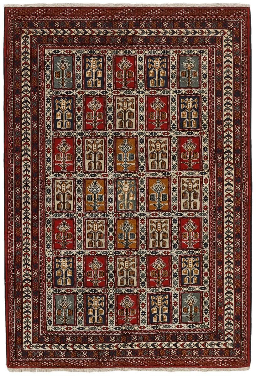 Orientteppich Turkaman 155x223 Handgeknüpfter Orientteppich / Perserteppich, Nain Trading, rechteckig, Höhe: 6 mm