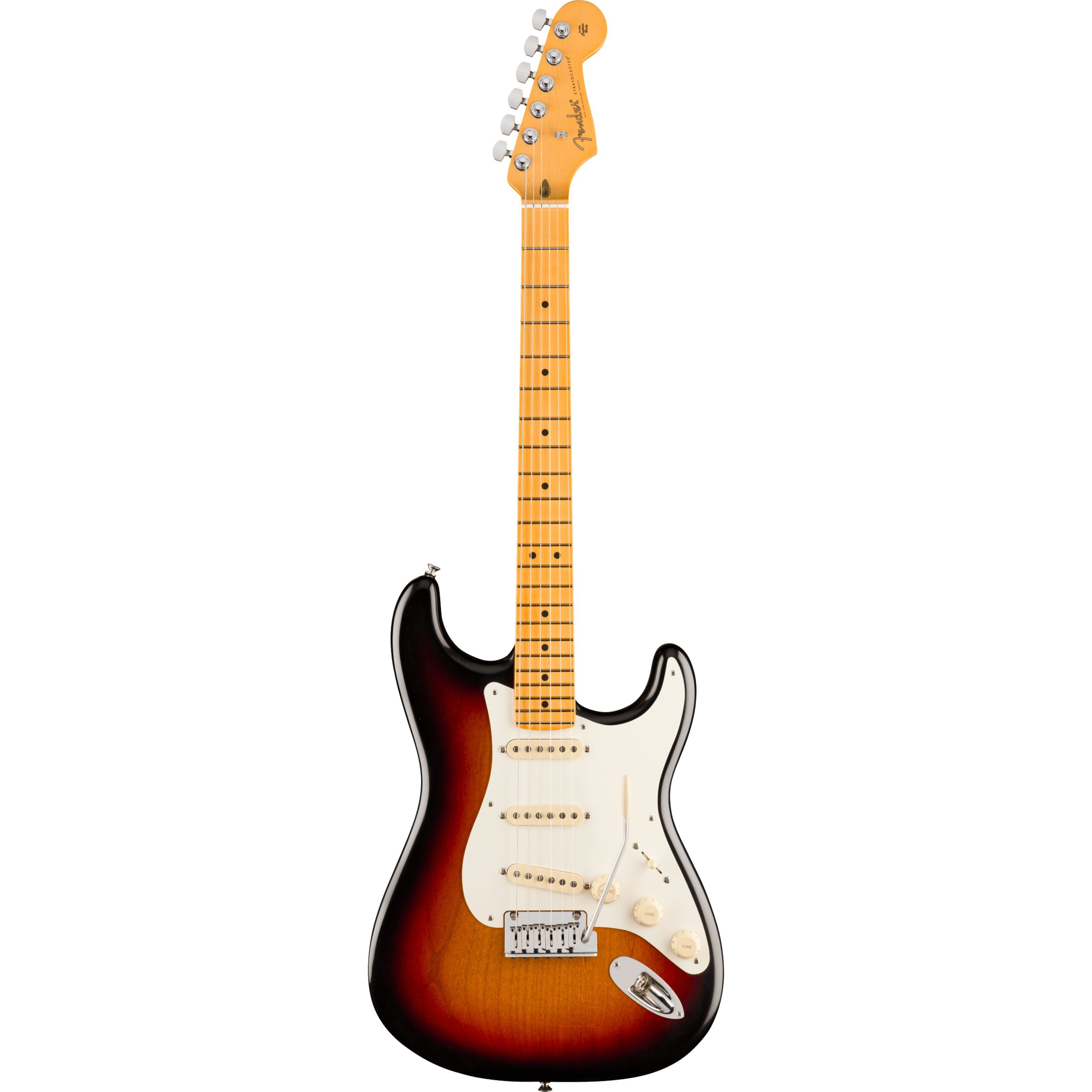 Fender E-Gitarre, E-Gitarren, ST-Modelle, American Ultra Luxe Vintage 50s Stratocaster MN 3-Color Sunburst -