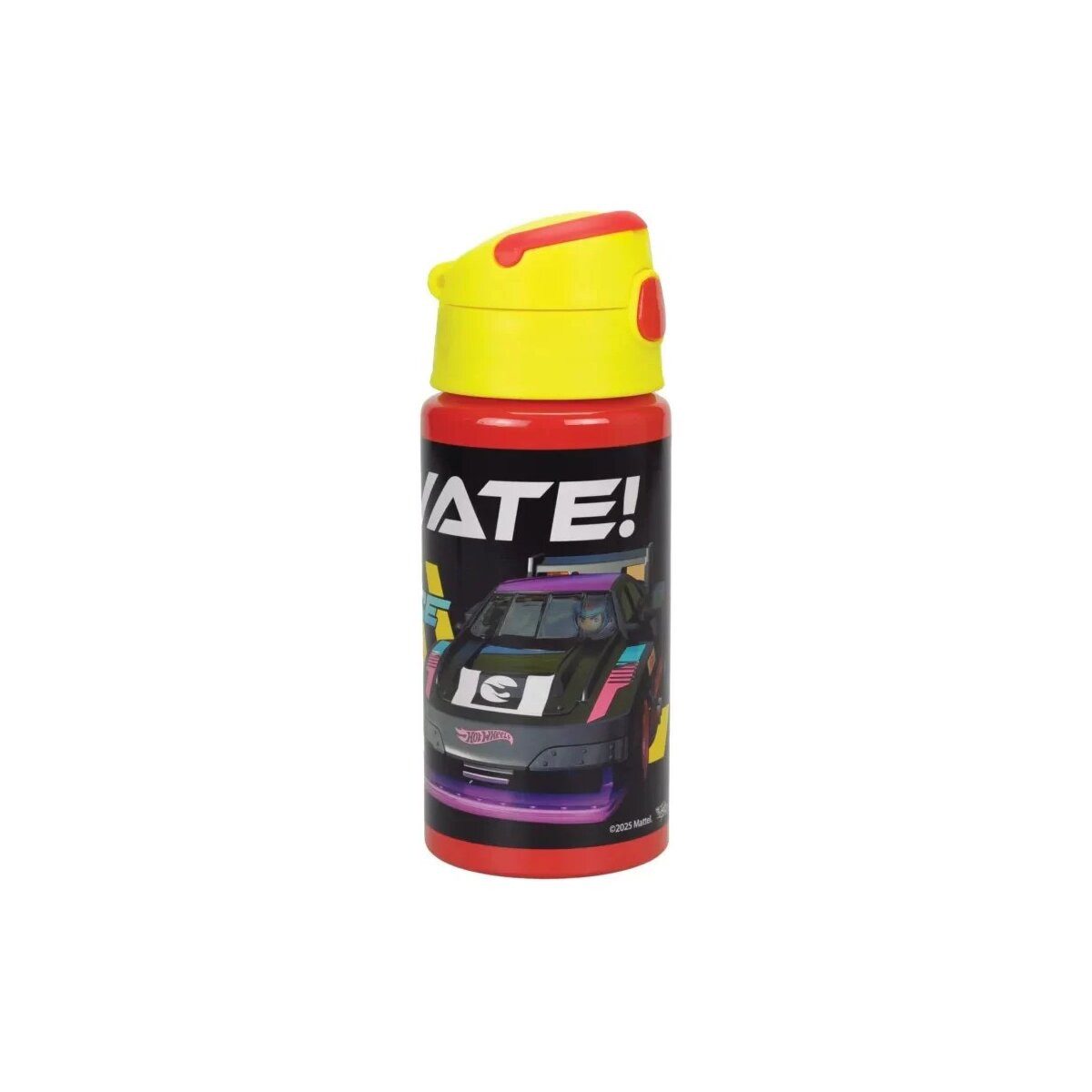 Hot Wheels Trinkflasche Hot Wheels Race Aluminiumflasche mit Haken 500 ml
