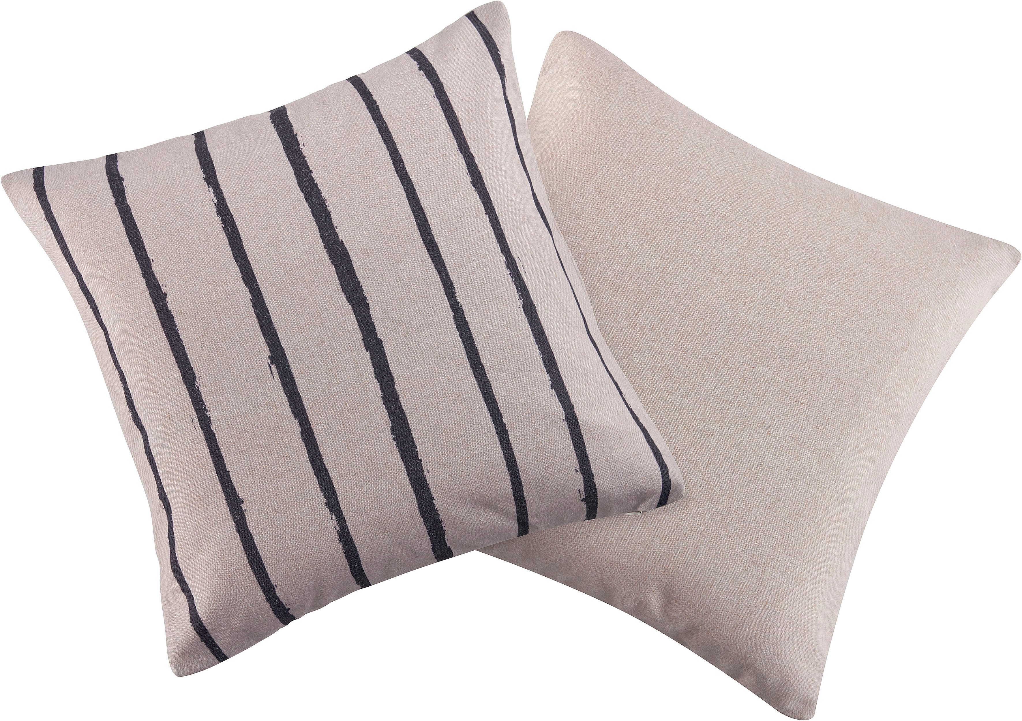 LeGer Home by Lena Gercke Dekokissen Zayla, Edler Leinenlook, Kissenhülle & Reißverschluß, ohne Füllung, 50x50cm. € 28,02