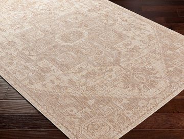 Teppich Traditional 2389, Surya, rechteckig, Höhe: 4 mm, Teppich In- /Outdoor Boho Jute-Optik, Balkon, Terrasse, Garten, Beige