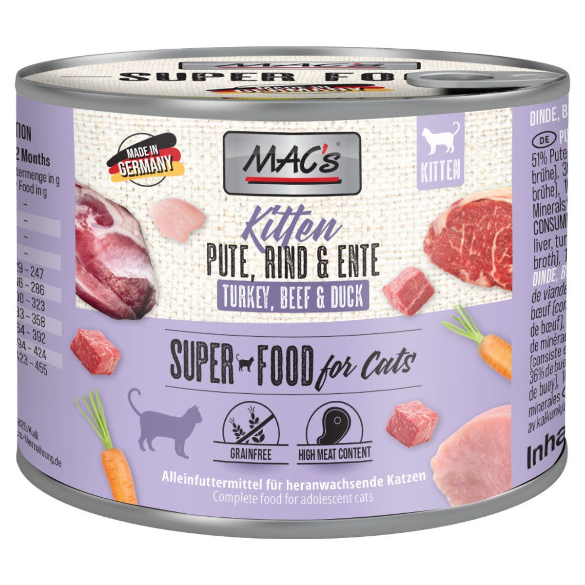 MAC'S Kitten 200 g - 6 Stück, Nassfutter für: Katze