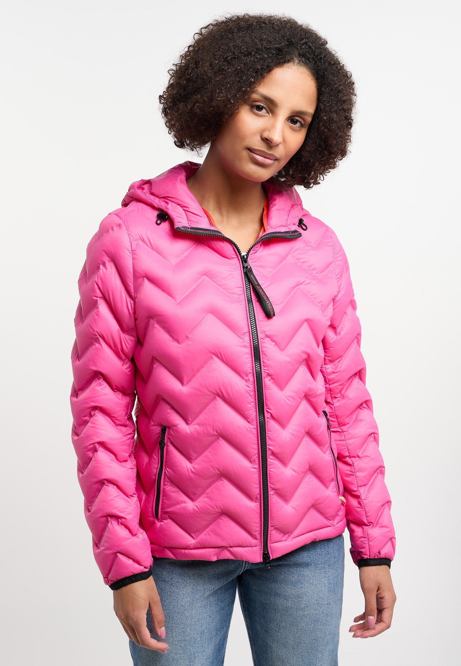 Frieda & Freddies NY pink Mailynn Thermolite Steppjacke mit Reißverschluss Jacket