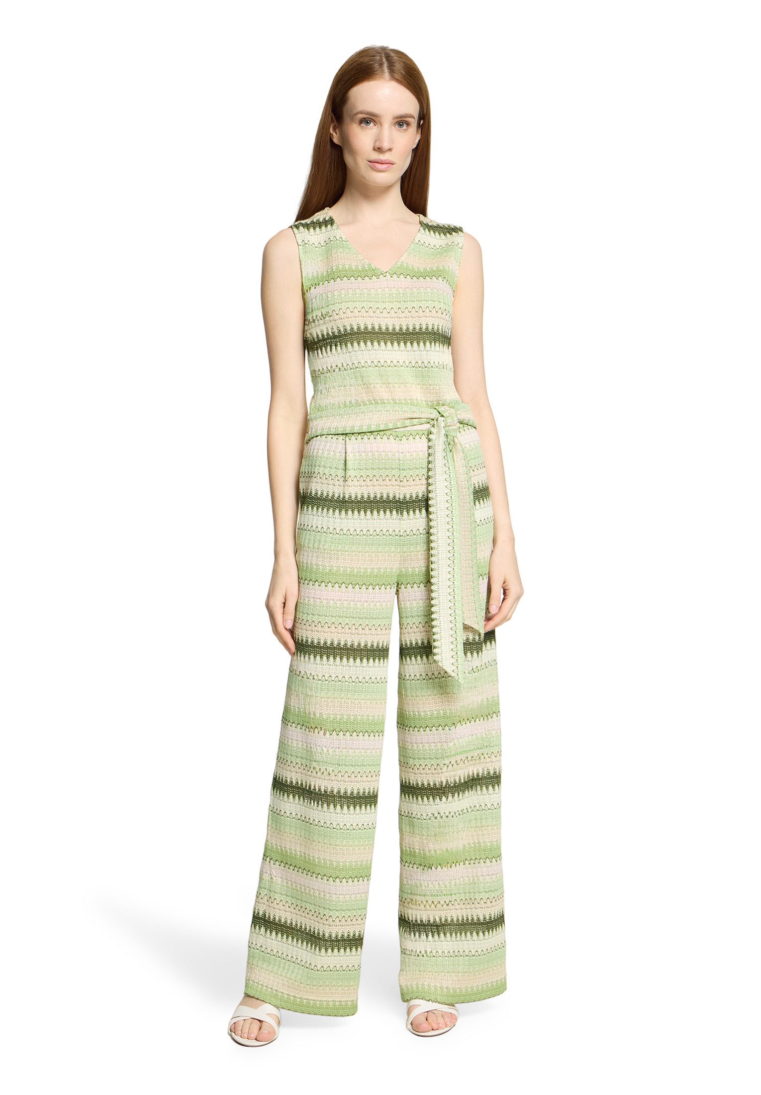 Cartoon Overall Damen mit Bindegürtel (1-tlg)