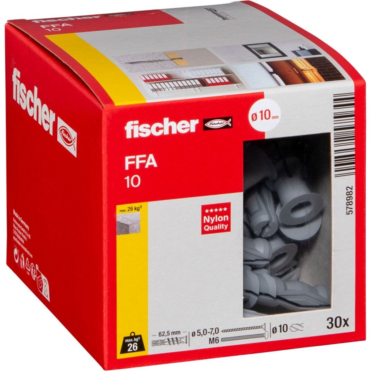 Fischer Befestigungsanker FFA 10 Porenbetondübel 30 St.
