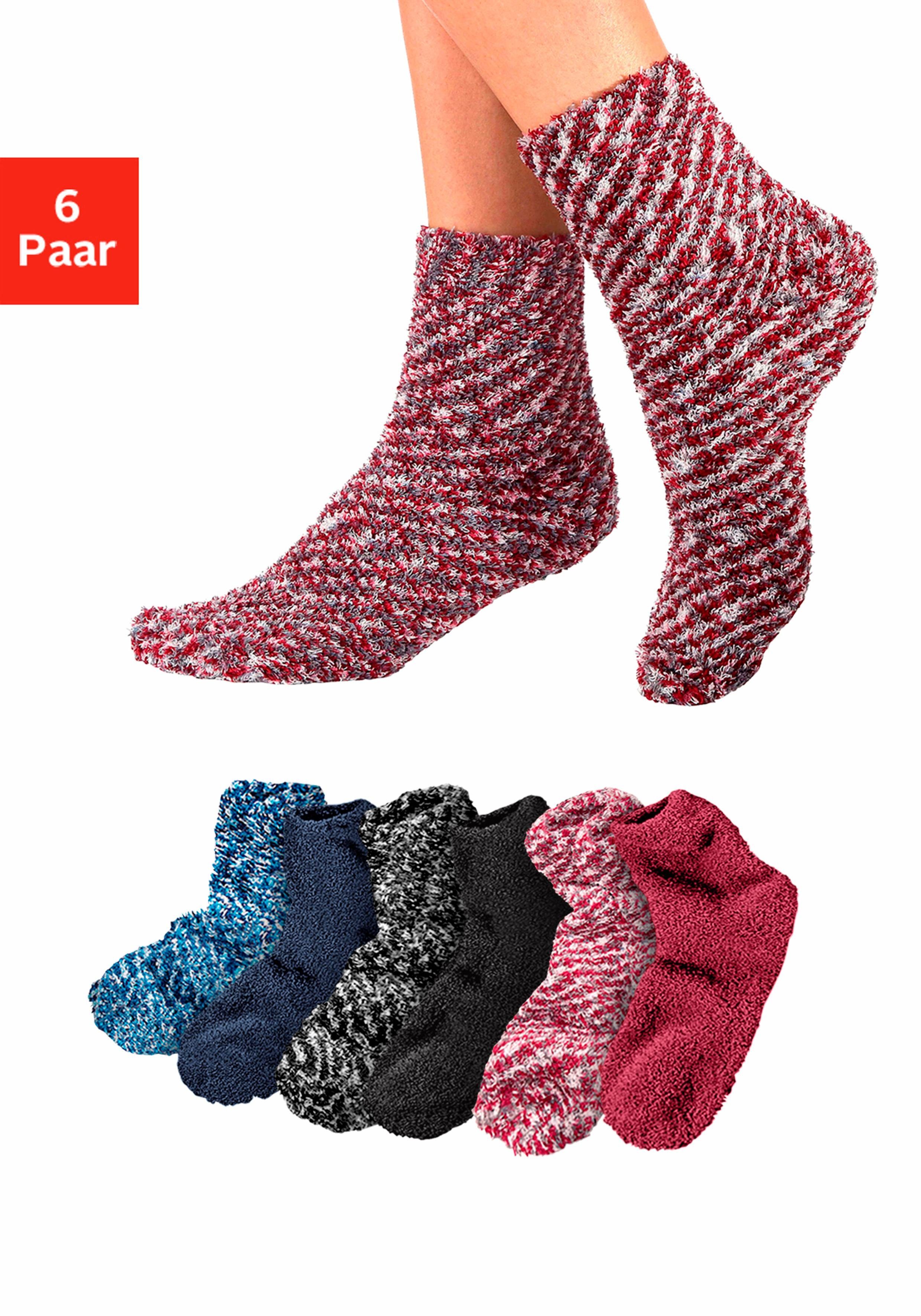 Lavana Kuschelsocken (Packung, 6-Paar) in Flausch-Qualität