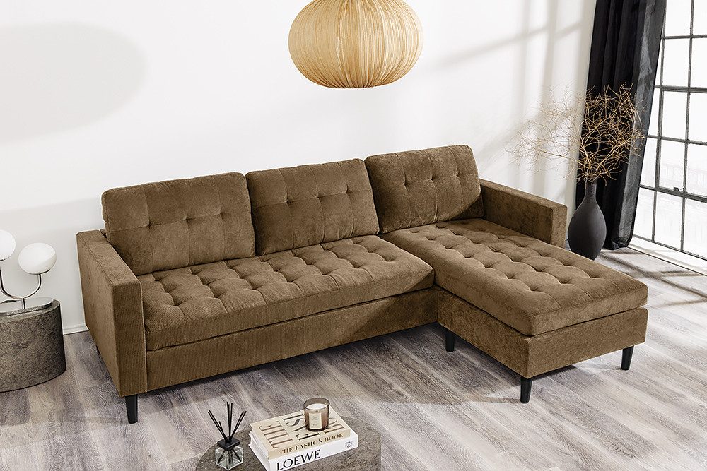 riess-ambiente Ecksofa STOCKHOLM 220cm braun · günstig online kaufen