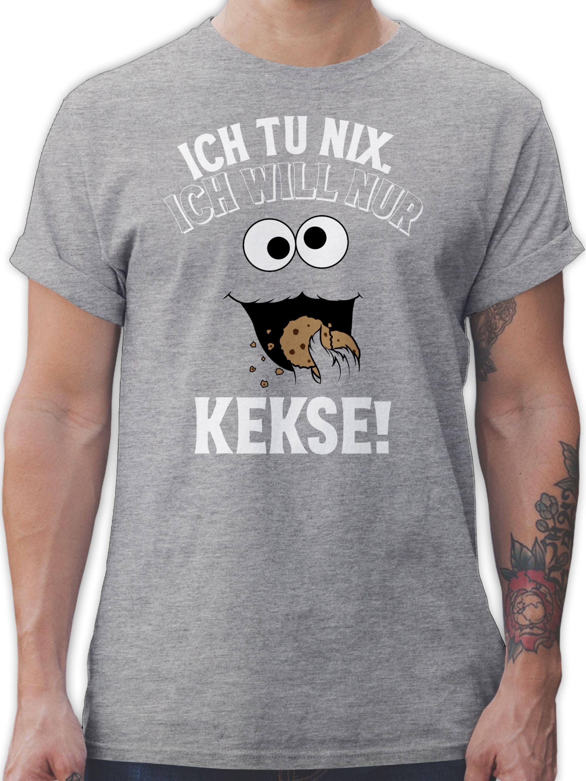 Shirtracer T-Shirt »Ich tu nix. Ich will nur Kekse! - weiß/schwarz ...