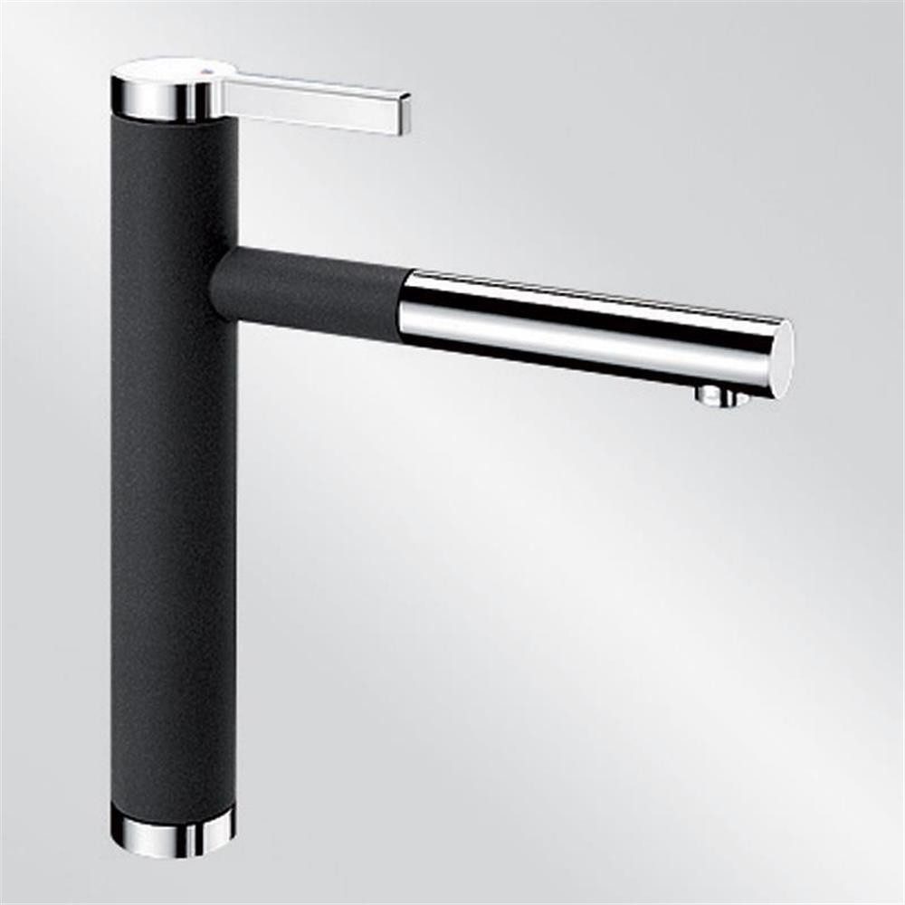 Blanco Küchenarmatur LINEE-S Einhebelmischer anthrazit/chrom, Hochdruck