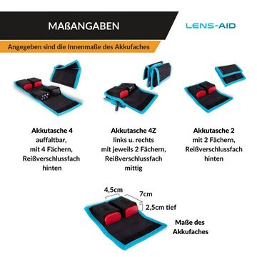 Lens-Aid Aufbewahrungstasche Akkutasche für Kamera-Akkus, Batterien, Speicherkarten