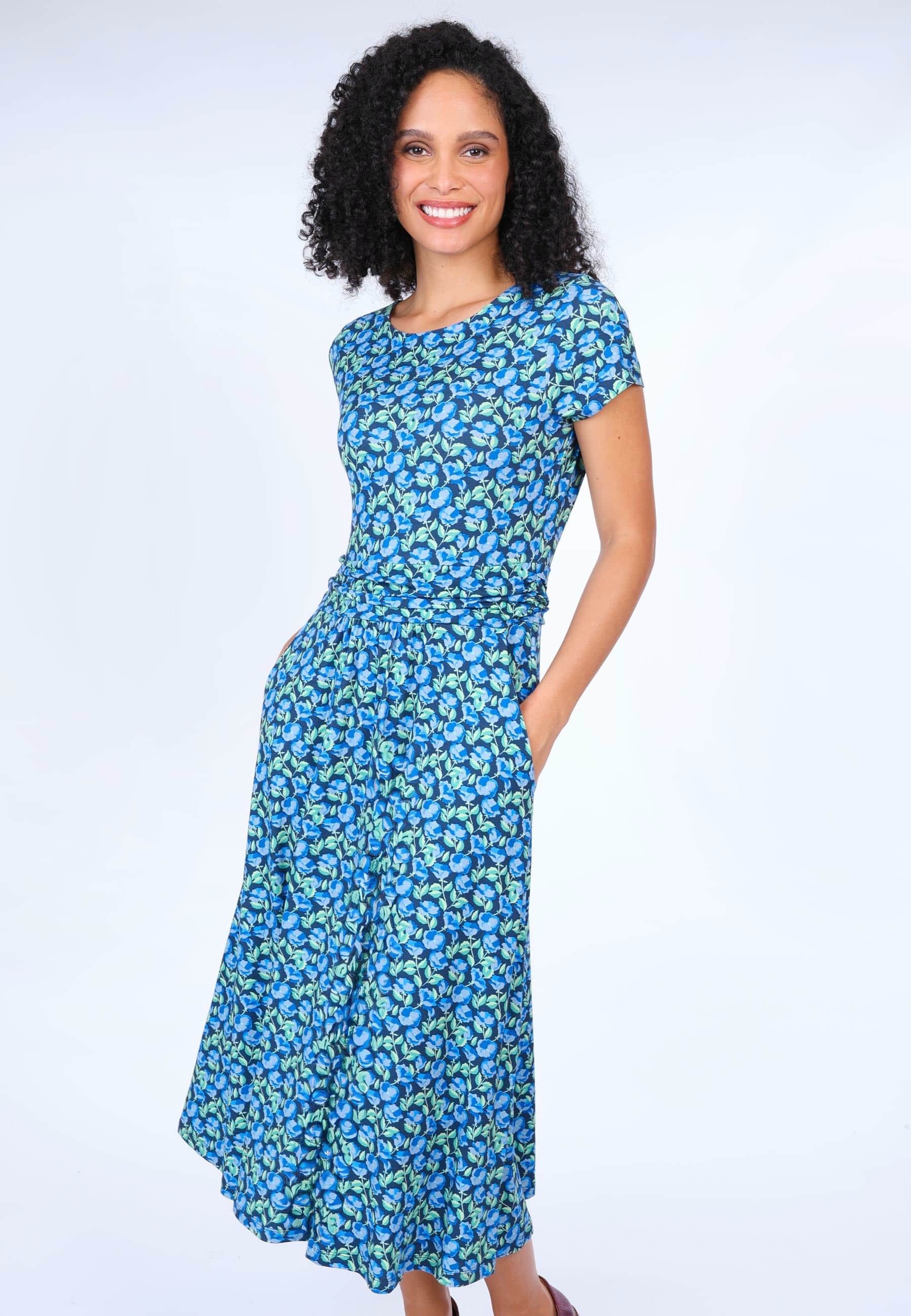 Lykka du Nord Sommerkleid Malind rosy Taillenraffung