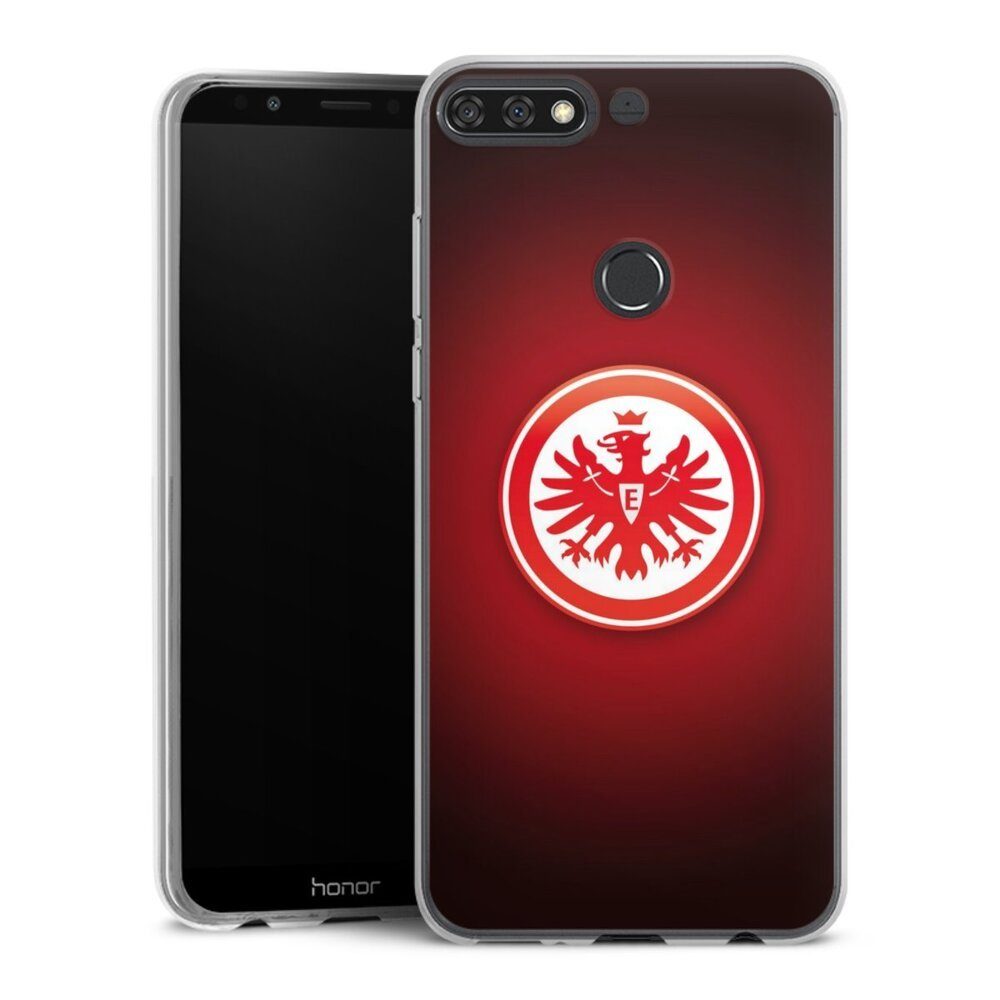 DeinDesign Handyhülle Eintracht Frankfurt Offizielles Lizenzprodukt Wappen, Huawei Y7 (2018) Slim Case Silikon Hülle Ultra Dünn Schutzhülle