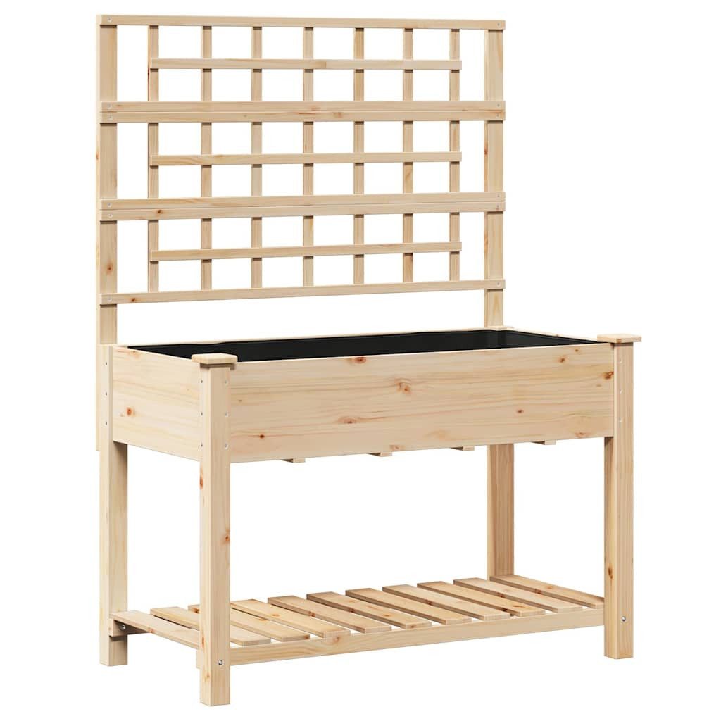 vidaXL Blumentopf Garten-Pflanzgefäß mit Regal Beige 115 x 60,5 x 153 cm (1 St)