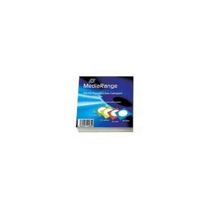 Mediarange DVD-Rohling CD/DVD Papierhüllen Color-Pack 100St