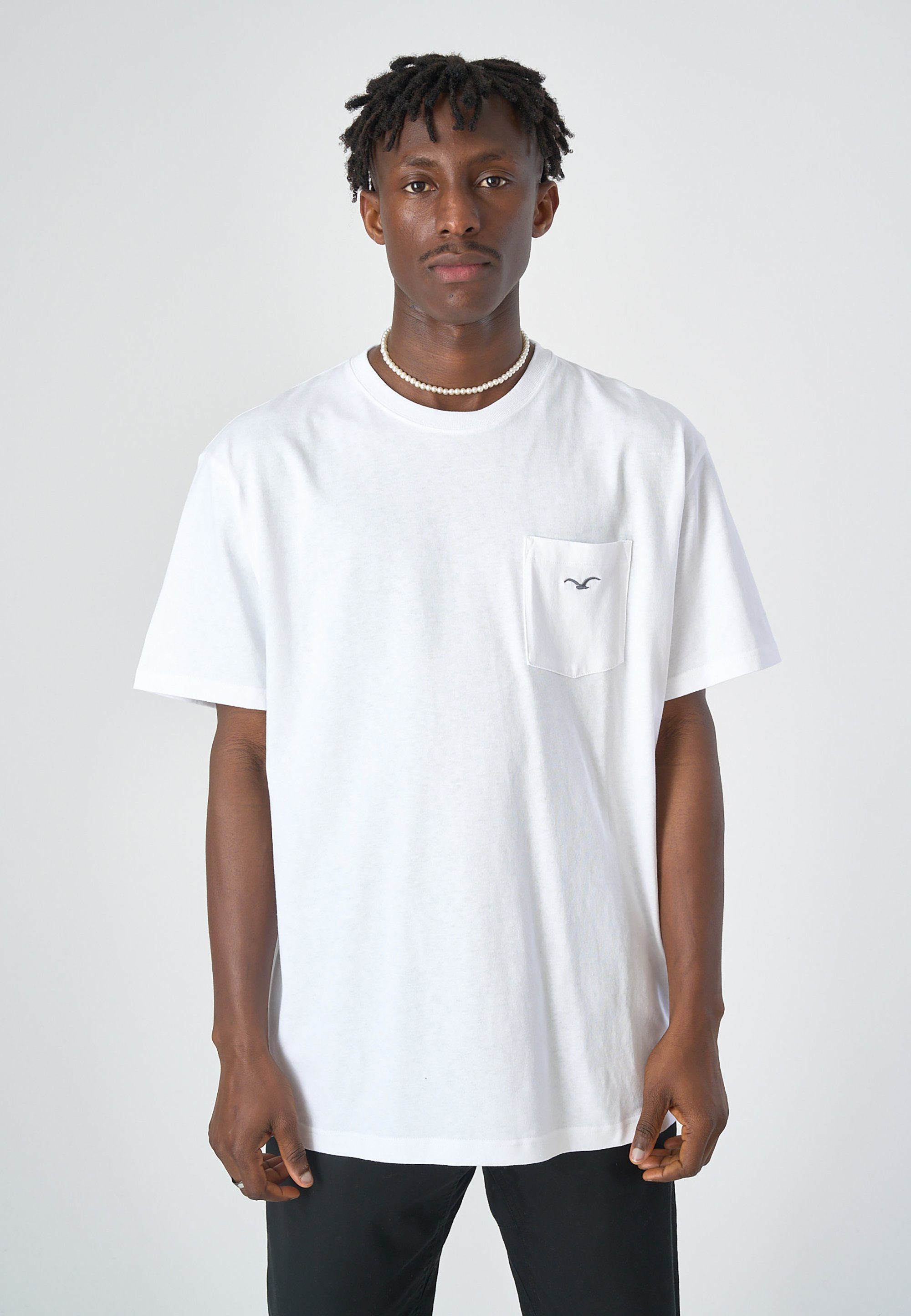 Cleptomanicx T-Shirt Ligull mit lockerem Schnitt weiß