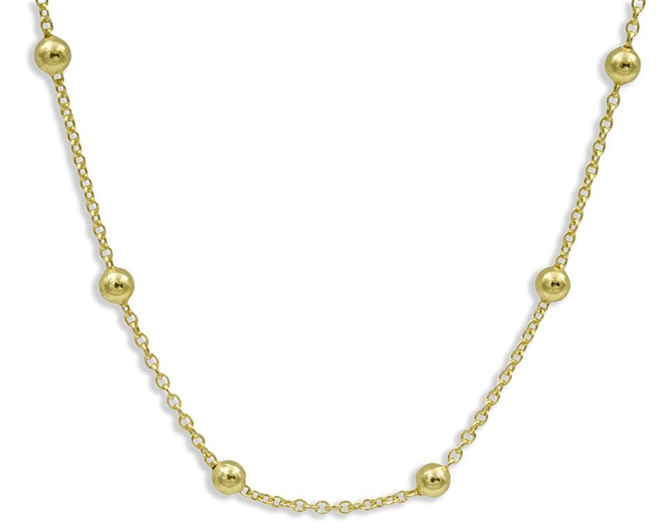 Fiocco Jewelry Collier Sphere Kette, 925 Sterlingsilber gold