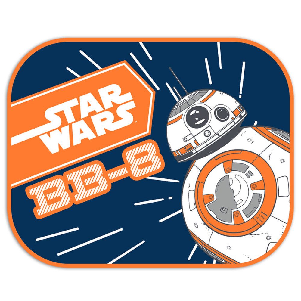Seven Polska Autosonnenschutz STAR WARS BB8 - Auto Sonnenschutz, Schattenspender, 2 Stück, 44 x 35 cm