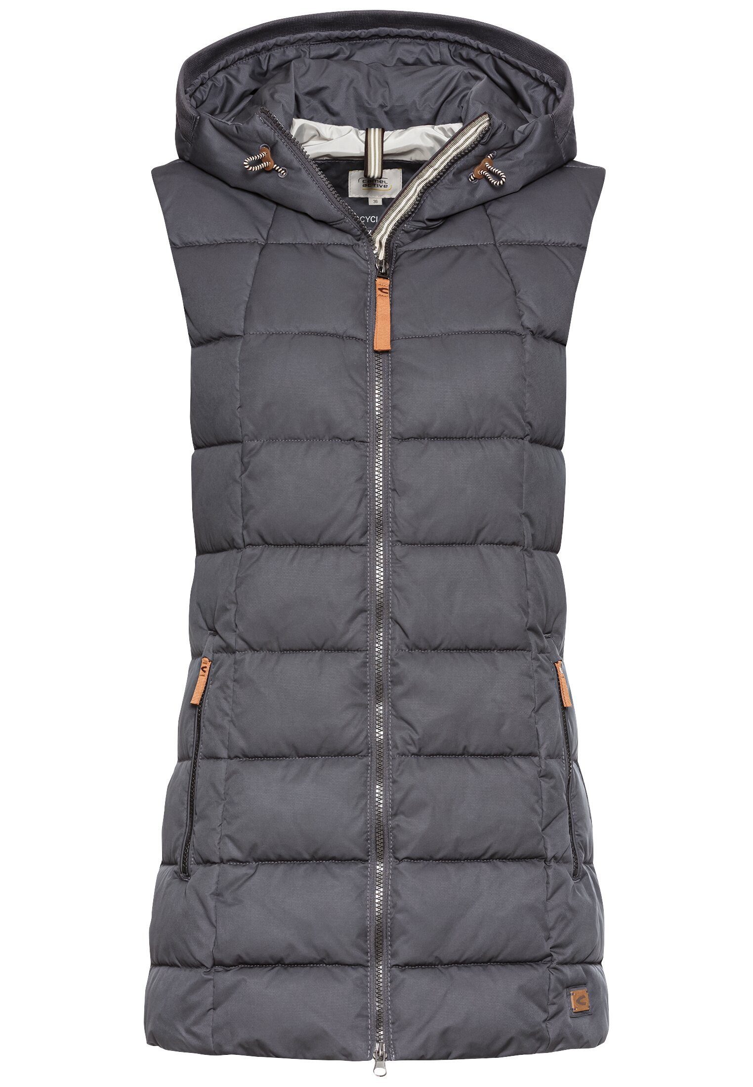 camel active Longweste Lange Weste mit Kapuze günstig online kaufen