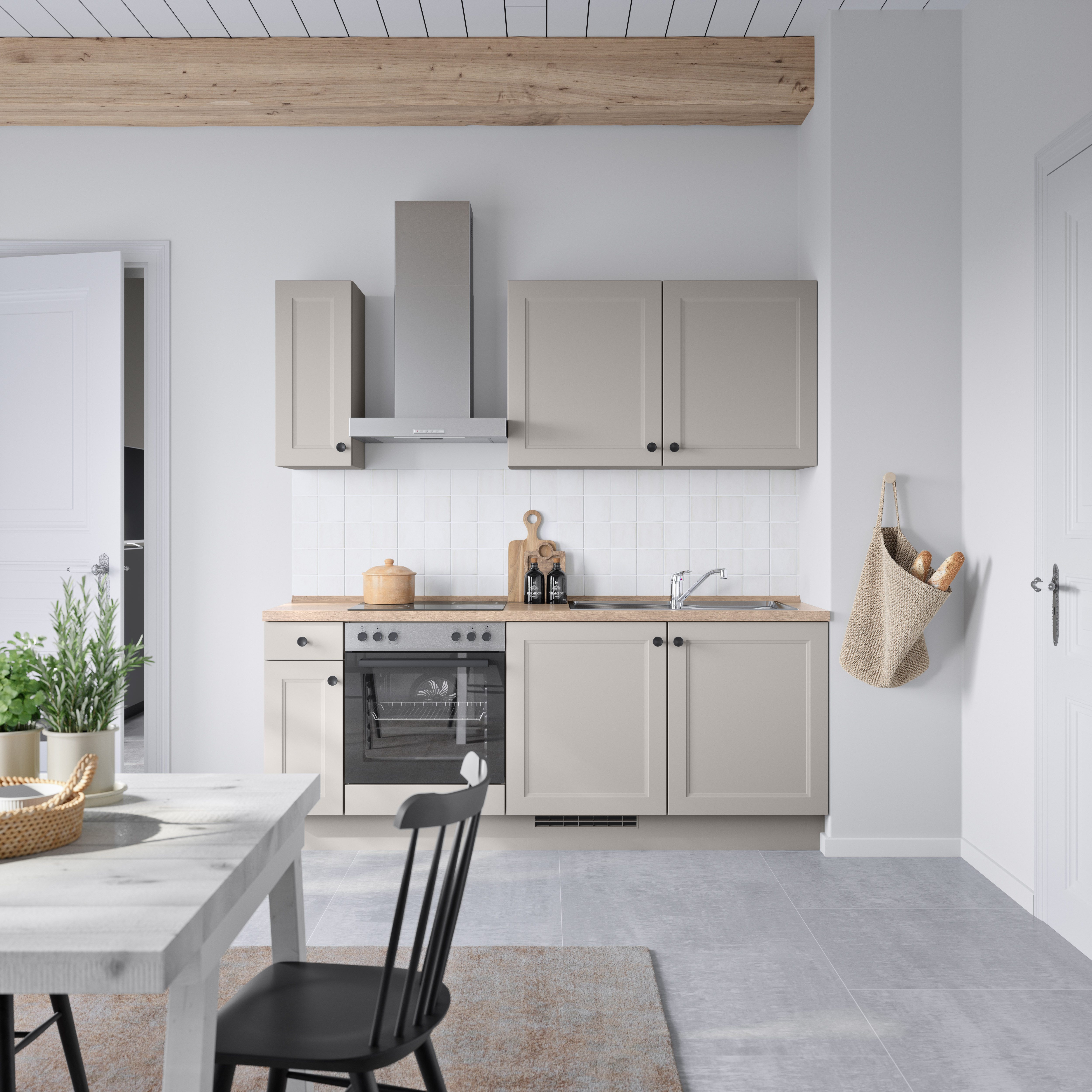 nobilia® Küchenzeile "Cascada I", NEU: individuell anpassbar mit gratis Profi-Beratung, vormontiert, Breite 210 cm, Ausrichtung wählbar, wahlw. mit E-Geräten