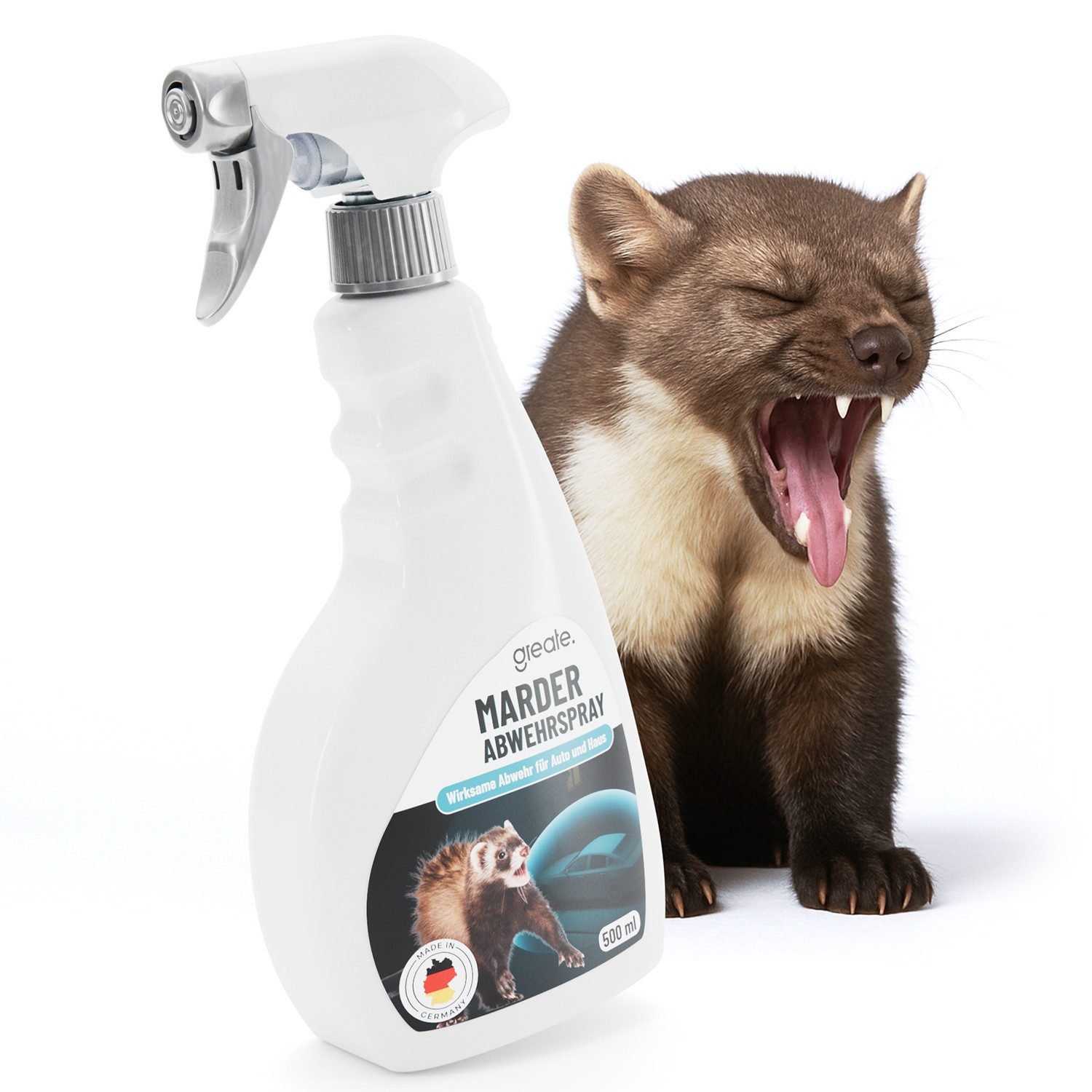 greate. Marderspray Marderspray Auto Motorraum 500 ml - Mader Abwehr, Marderschutz Spray, 500 ml, 1-St.
