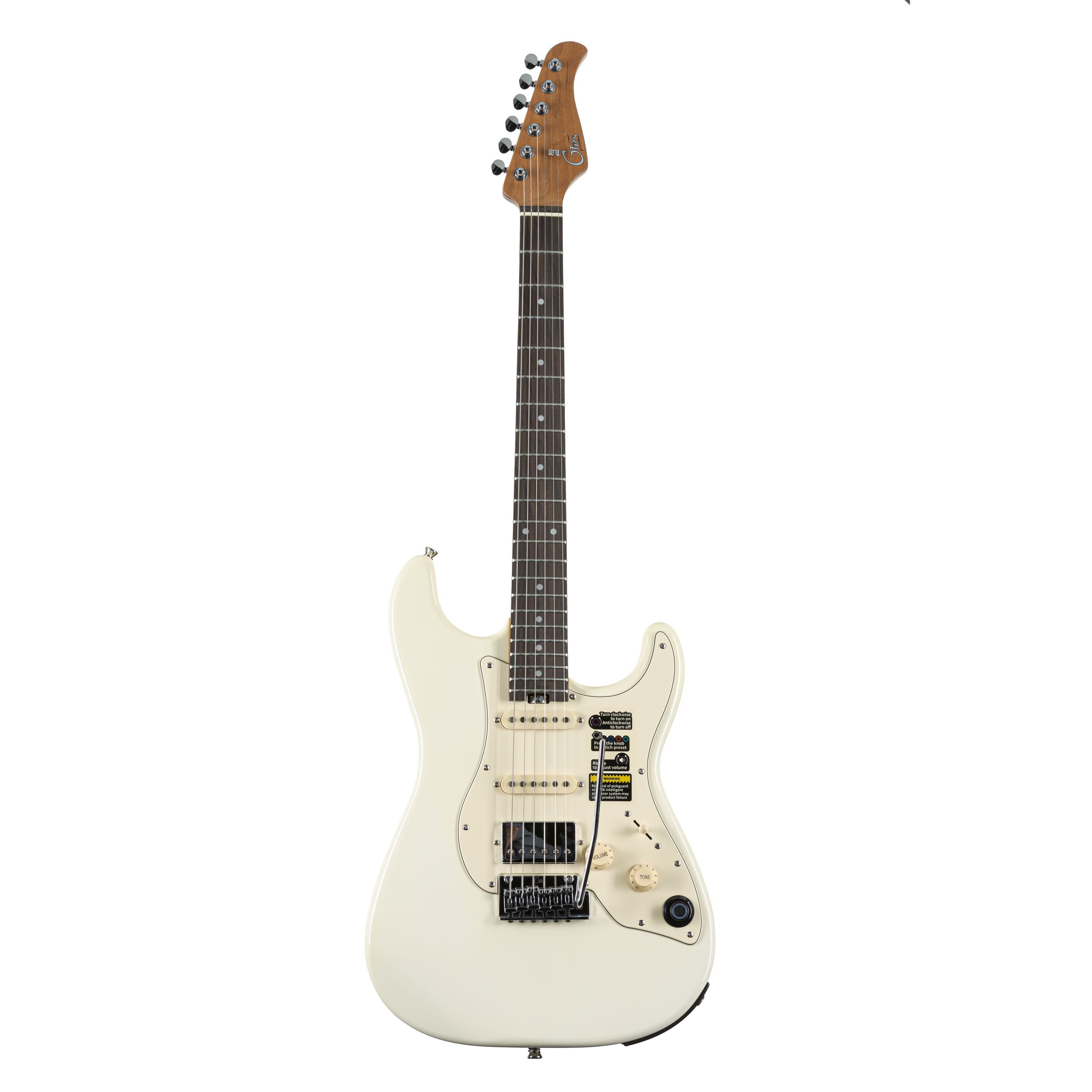Mooer Audio E-Gitarre, E-Gitarren, ST-Modelle, GTRS Standard 800 Intelligent Guitar Vintage White - E-Gitarre