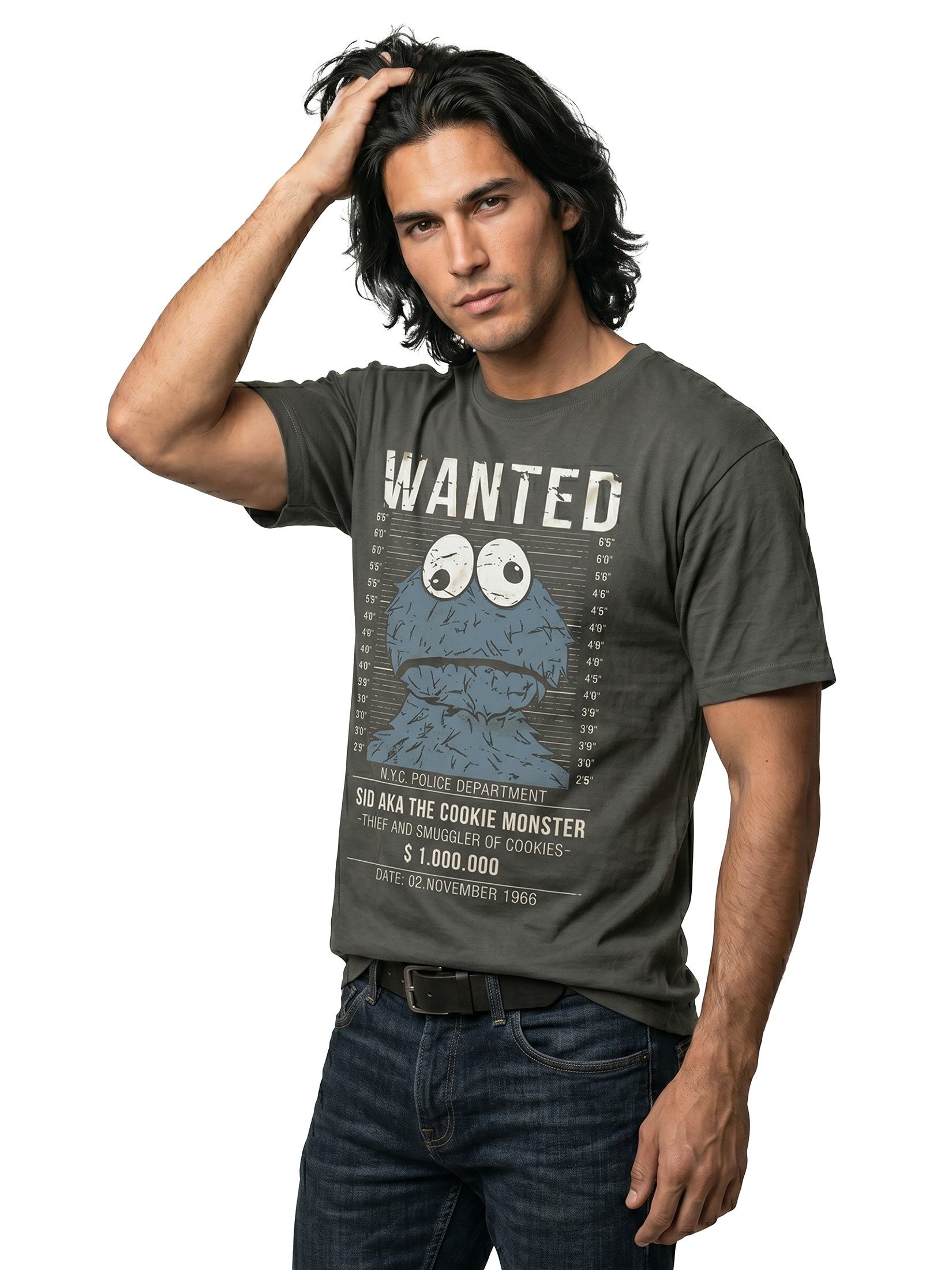 MAKAYA T-Shirt Lustige Sprüche Motiv Wanted Funshirt Coole Fun Geschenke für Männer mit Druck