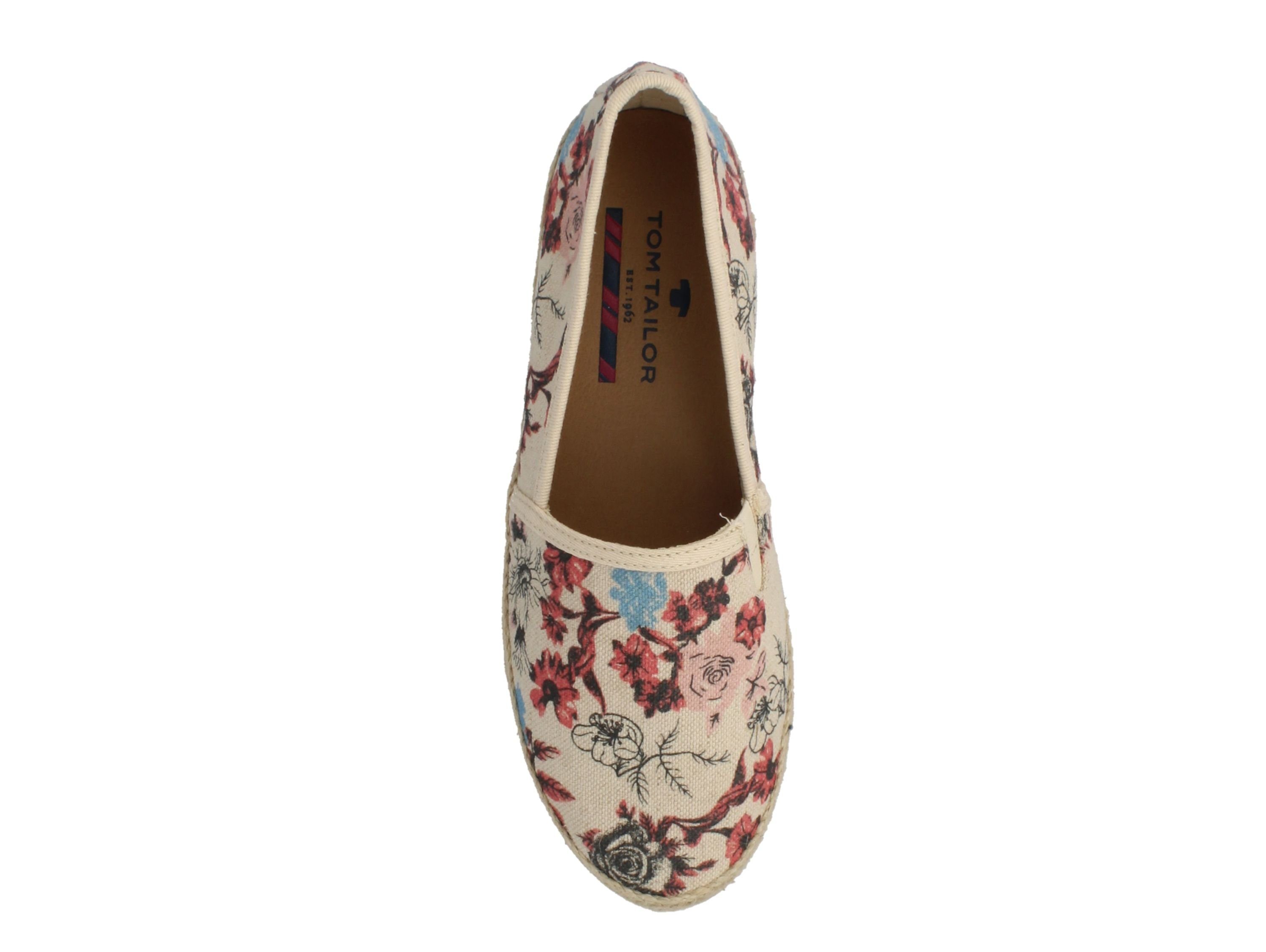 1192005 Tailor Espadrille TAILOR Tom Blumenmuster Damen Slipper TOM