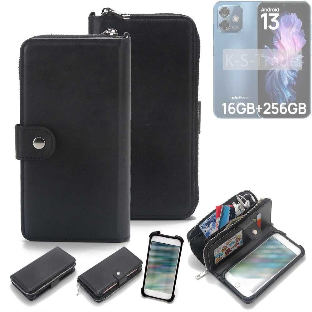 K-S-Trade Handyhülle für Ulefone Note 16 Pro, 2in1 Handyhülle Schutzhülle & Portemonnee Cover Handy Hülle