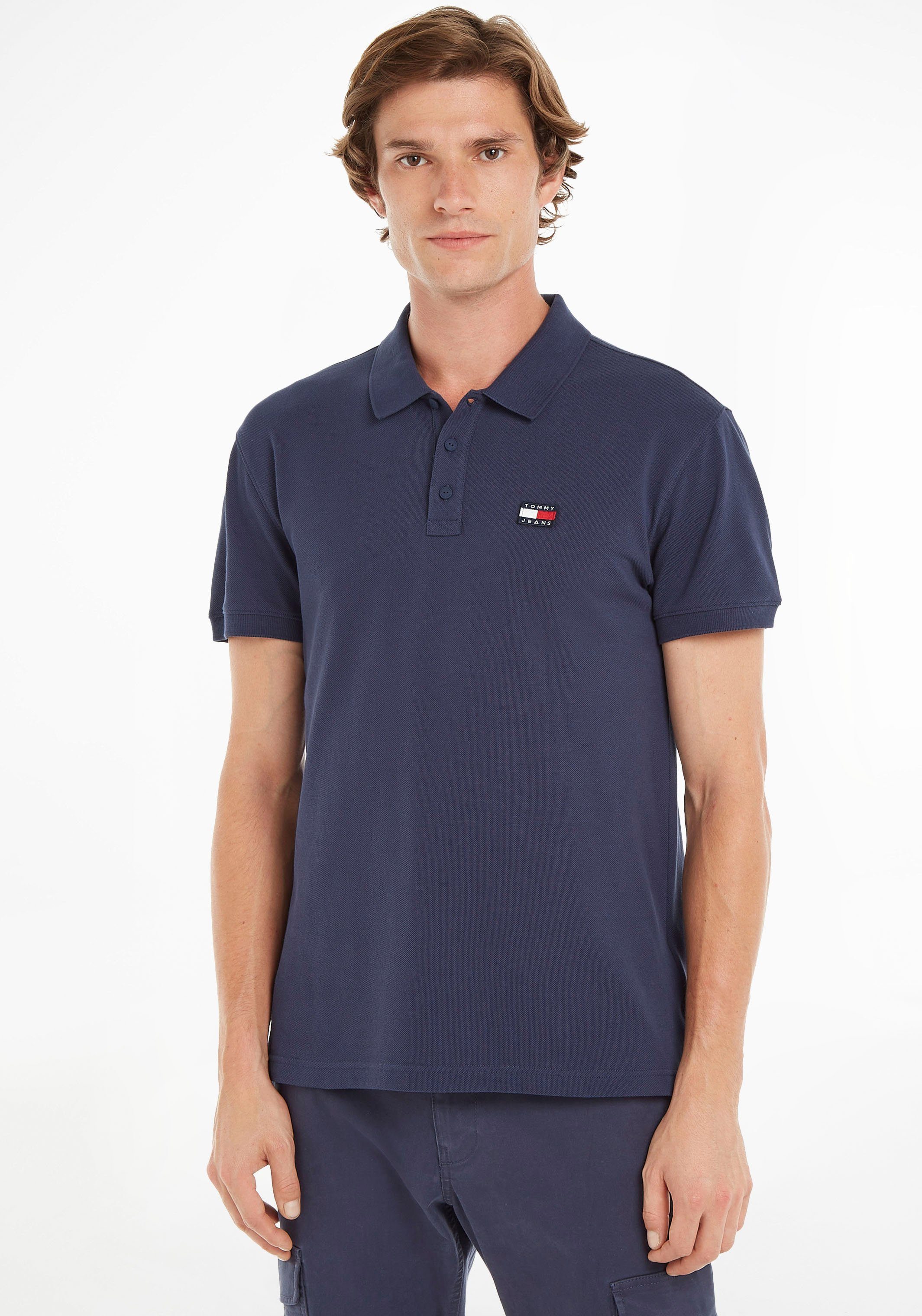 TwilightNavy CLSC TJM BADGE XS Tommy POLO mit Jeans 3-Knopf-Form Poloshirt